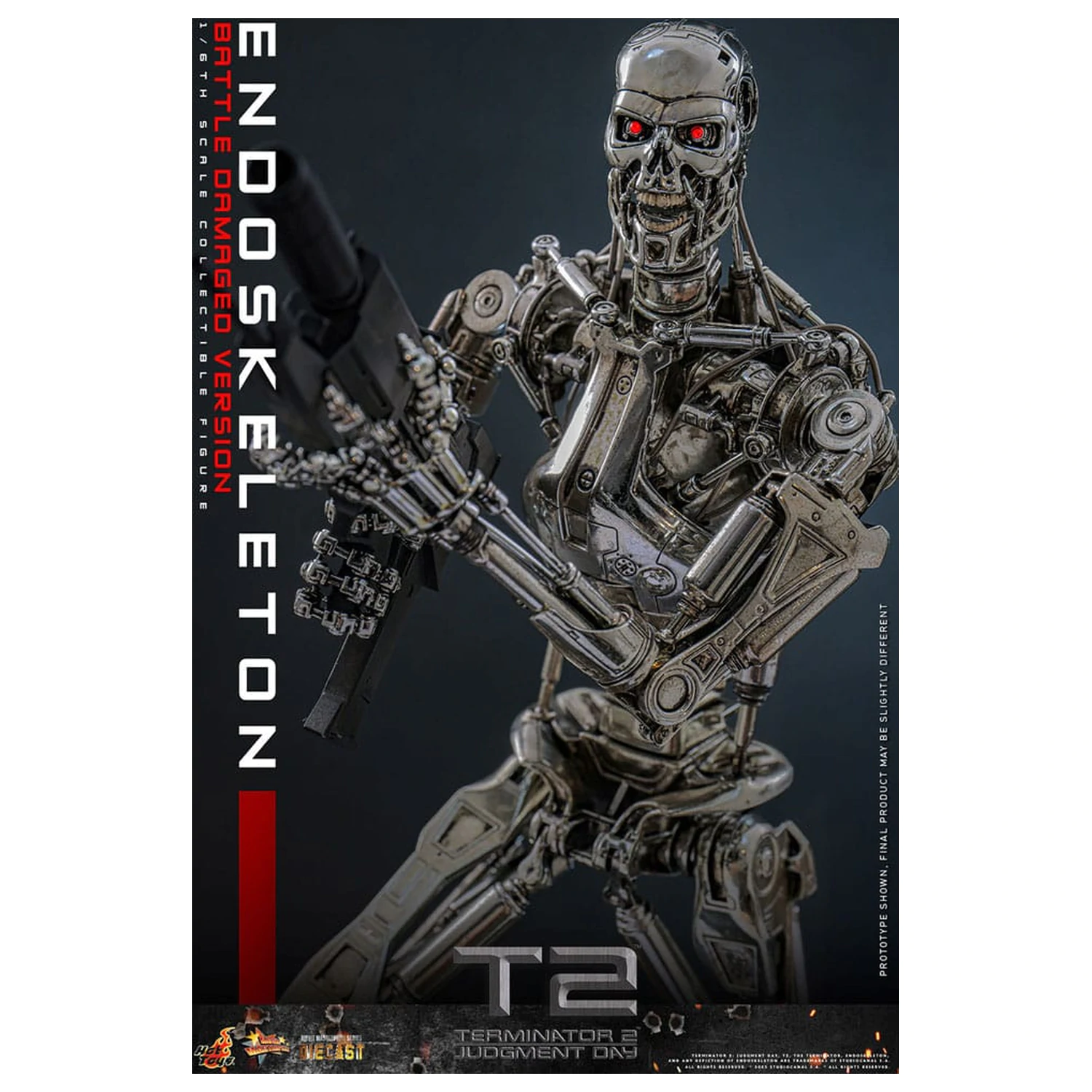 Terminator 2: Judgment Day Movie Masterpiece Figurina de actiune 1/6 Endoskeleton (Battle Damaged Version) 31 cm poza produsului