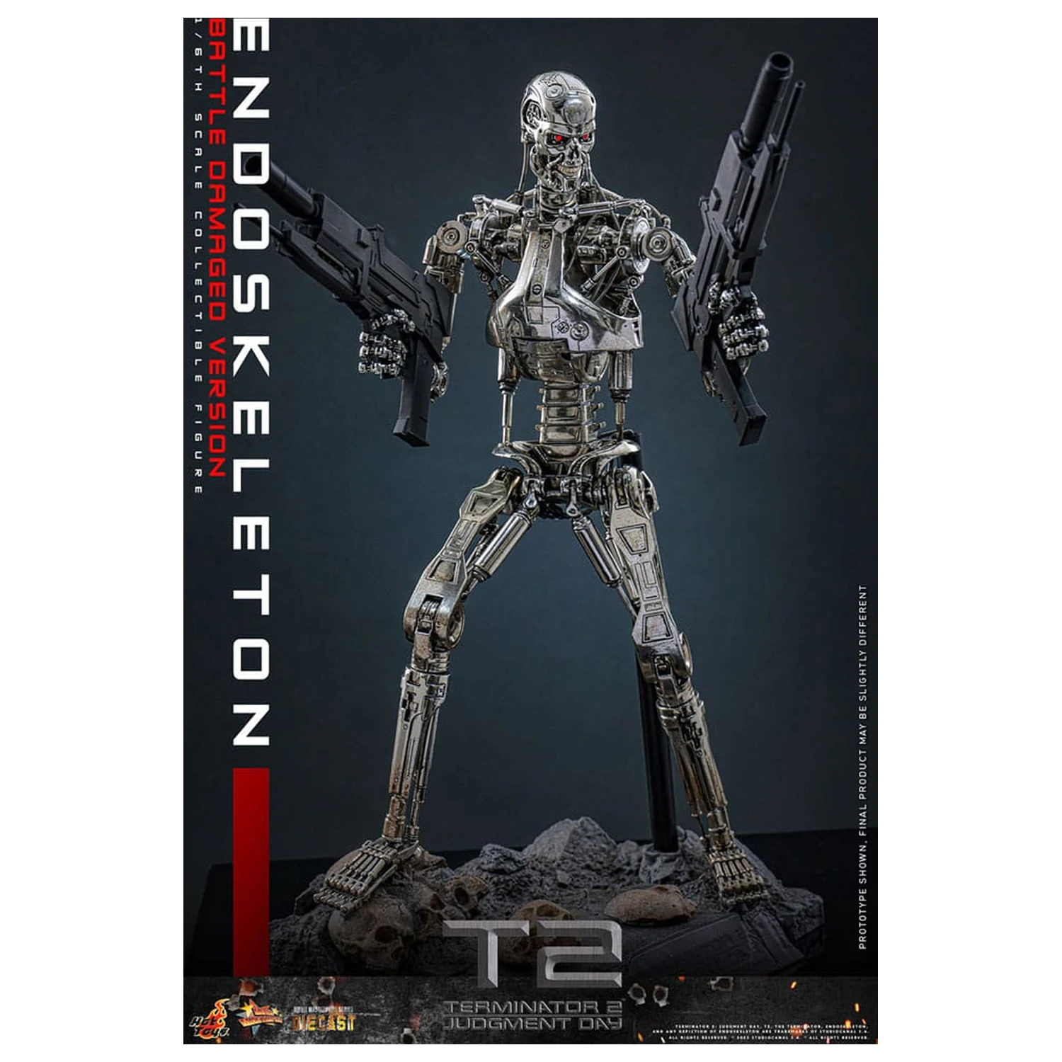 Terminator 2: Judgment Day Movie Masterpiece Figurina de actiune 1/6 Endoskeleton (Battle Damaged Version) 31 cm poza produsului