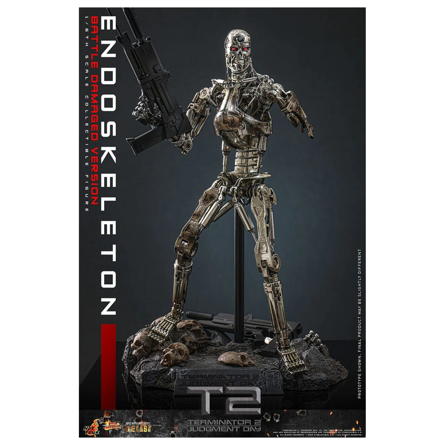 Terminator 2: Judgment Day Movie Masterpiece Figurina de actiune 1/6 Endoskeleton (Battle Damaged Version) 31 cm poza produsului