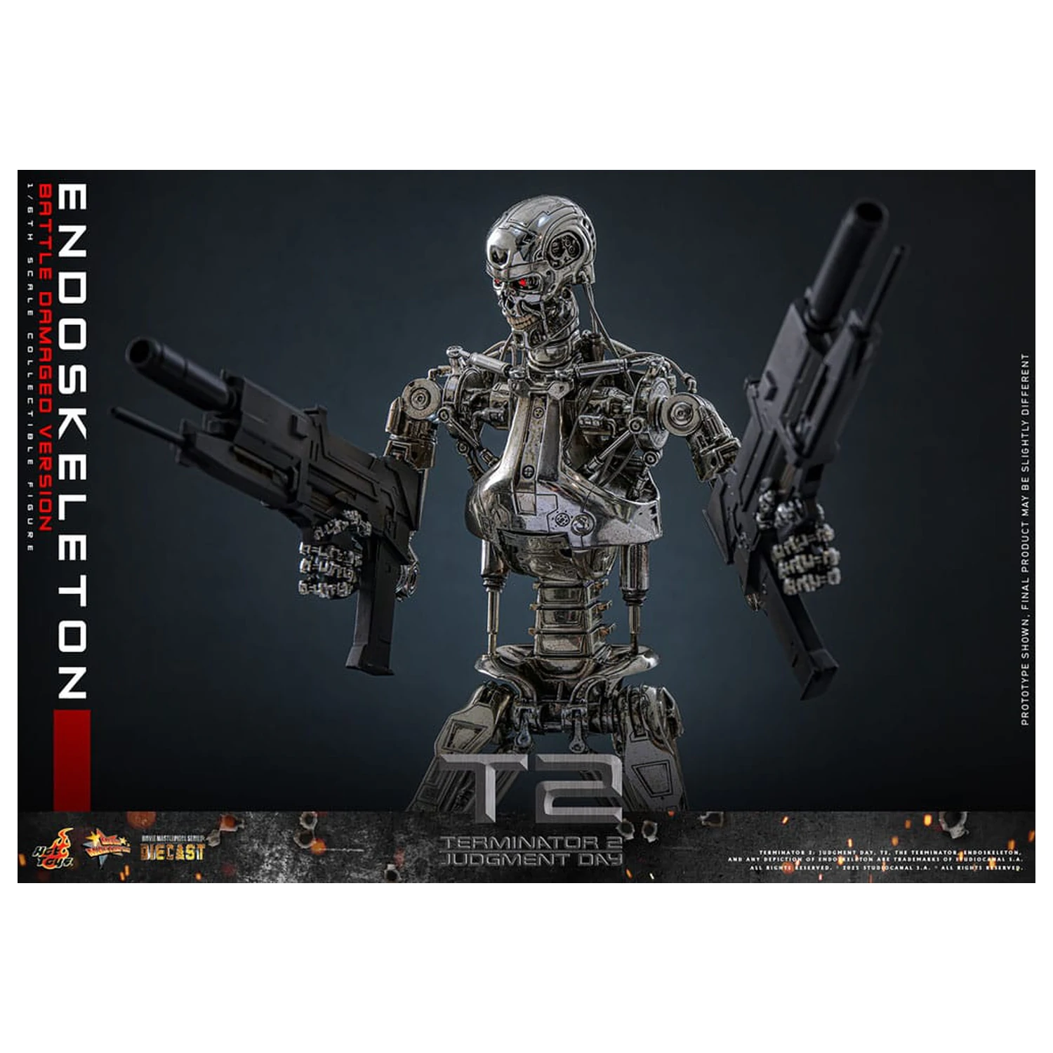 Terminator 2: Judgment Day Movie Masterpiece Figurina de actiune 1/6 Endoskeleton (Battle Damaged Version) 31 cm poza produsului