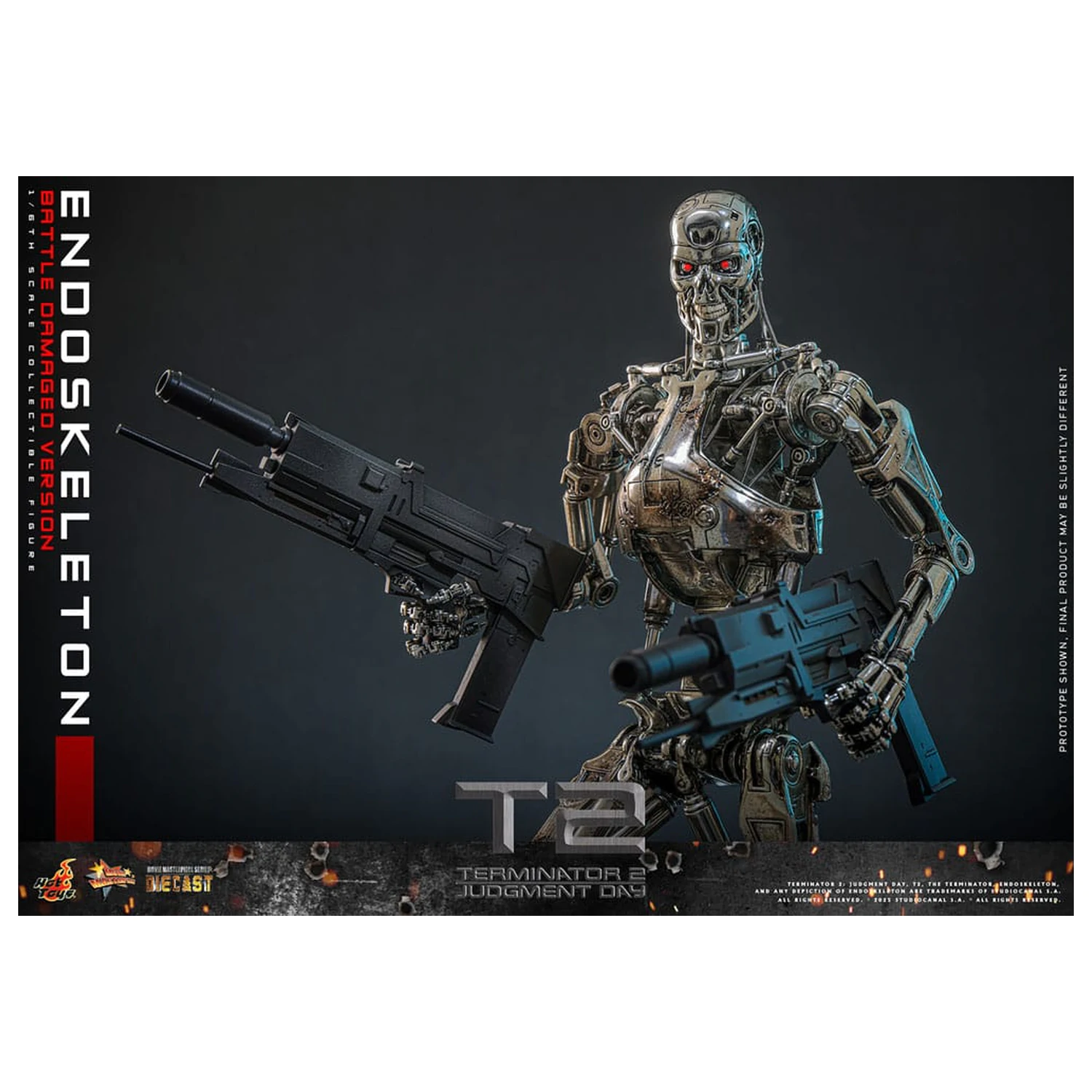 Terminator 2: Judgment Day Movie Masterpiece Figurina de actiune 1/6 Endoskeleton (Battle Damaged Version) 31 cm poza produsului