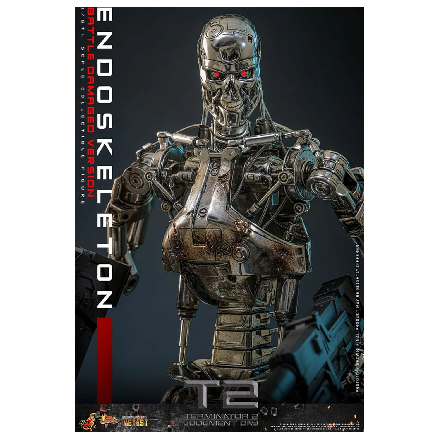 Terminator 2: Judgment Day Movie Masterpiece Figurina de actiune 1/6 Endoskeleton (Battle Damaged Version) 31 cm poza produsului