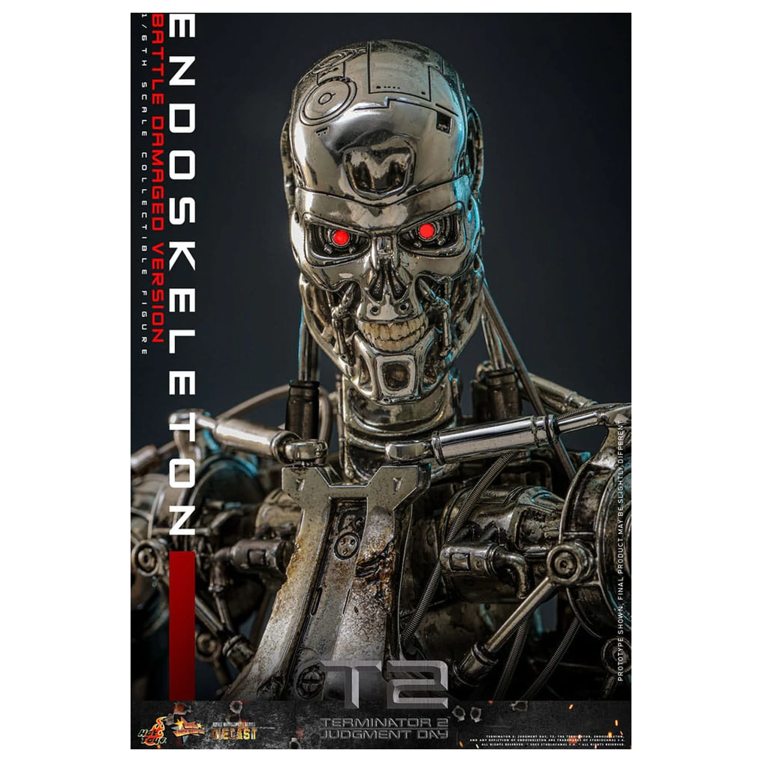 Terminator 2: Judgment Day Movie Masterpiece Figurina de actiune 1/6 Endoskeleton (Battle Damaged Version) 31 cm poza produsului