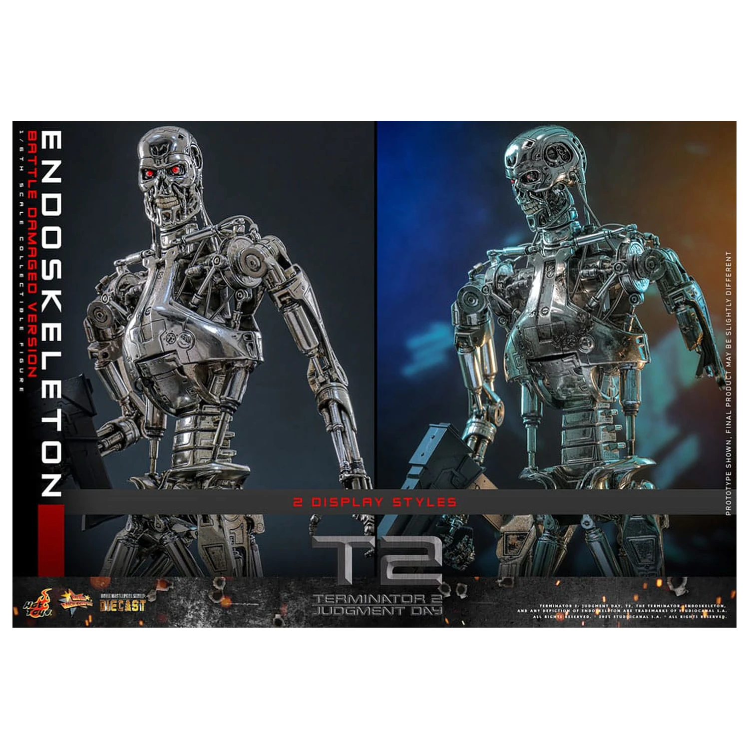 Terminator 2: Judgment Day Movie Masterpiece Figurina de actiune 1/6 Endoskeleton (Battle Damaged Version) 31 cm poza produsului