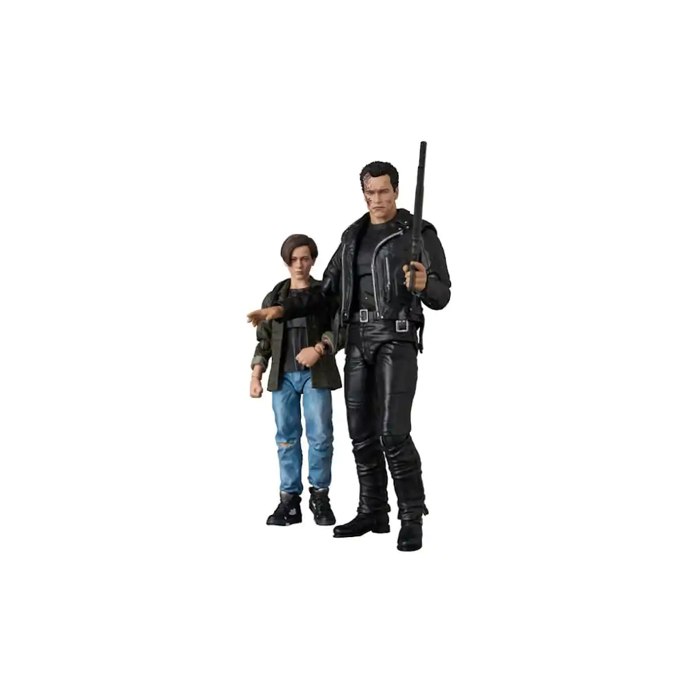 Terminator 2 MAFEX Figurină de acțiune T-800 (T2 Ver.) & John Connor 16 cm poza produsului