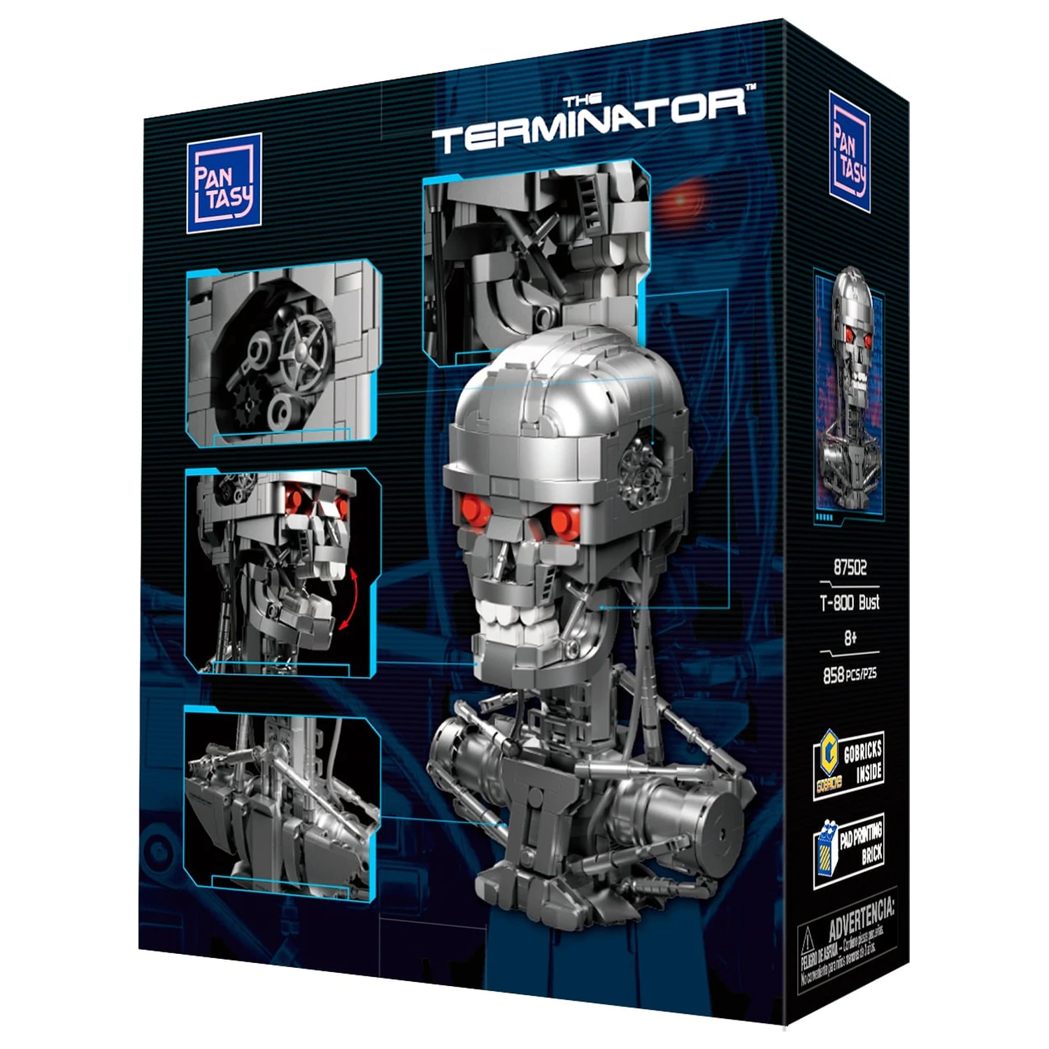 Terminator T-800 Bust Building Block 858 piese poza produsului