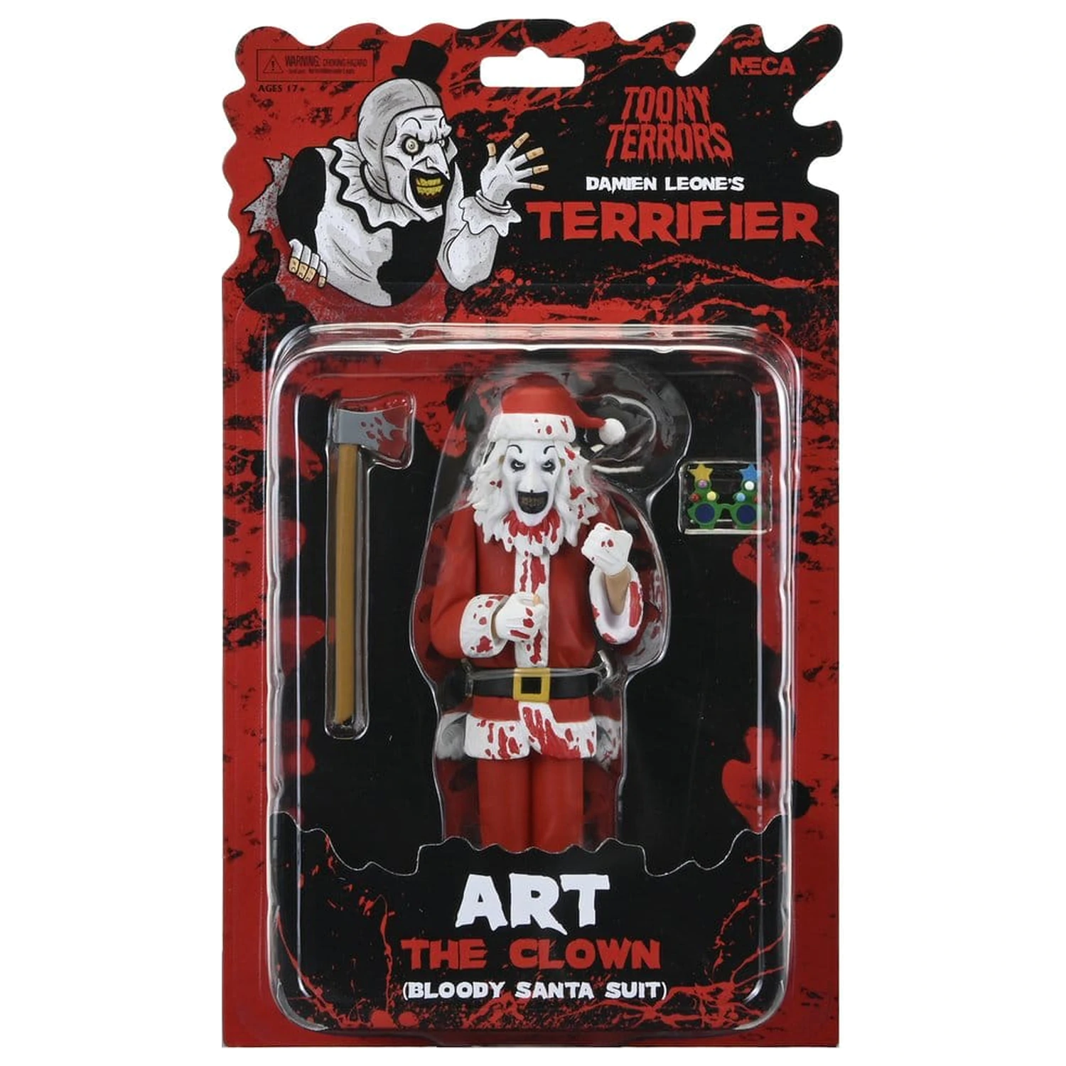 Terrifier 3 Toony Terrors Action Figure Santa Suit Art the Clown (Bloody Version) 15 cm poza produsului