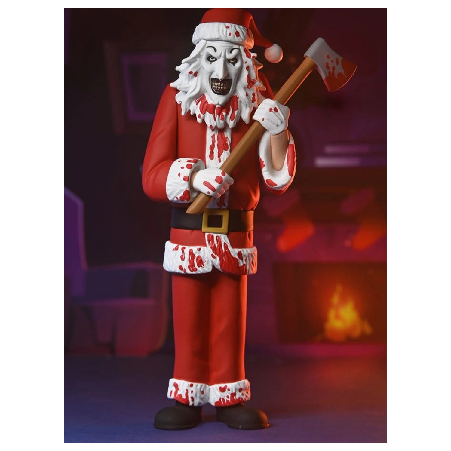 Terrifier 3 Toony Terrors Action Figure Santa Suit Art the Clown (Bloody Version) 15 cm poza produsului