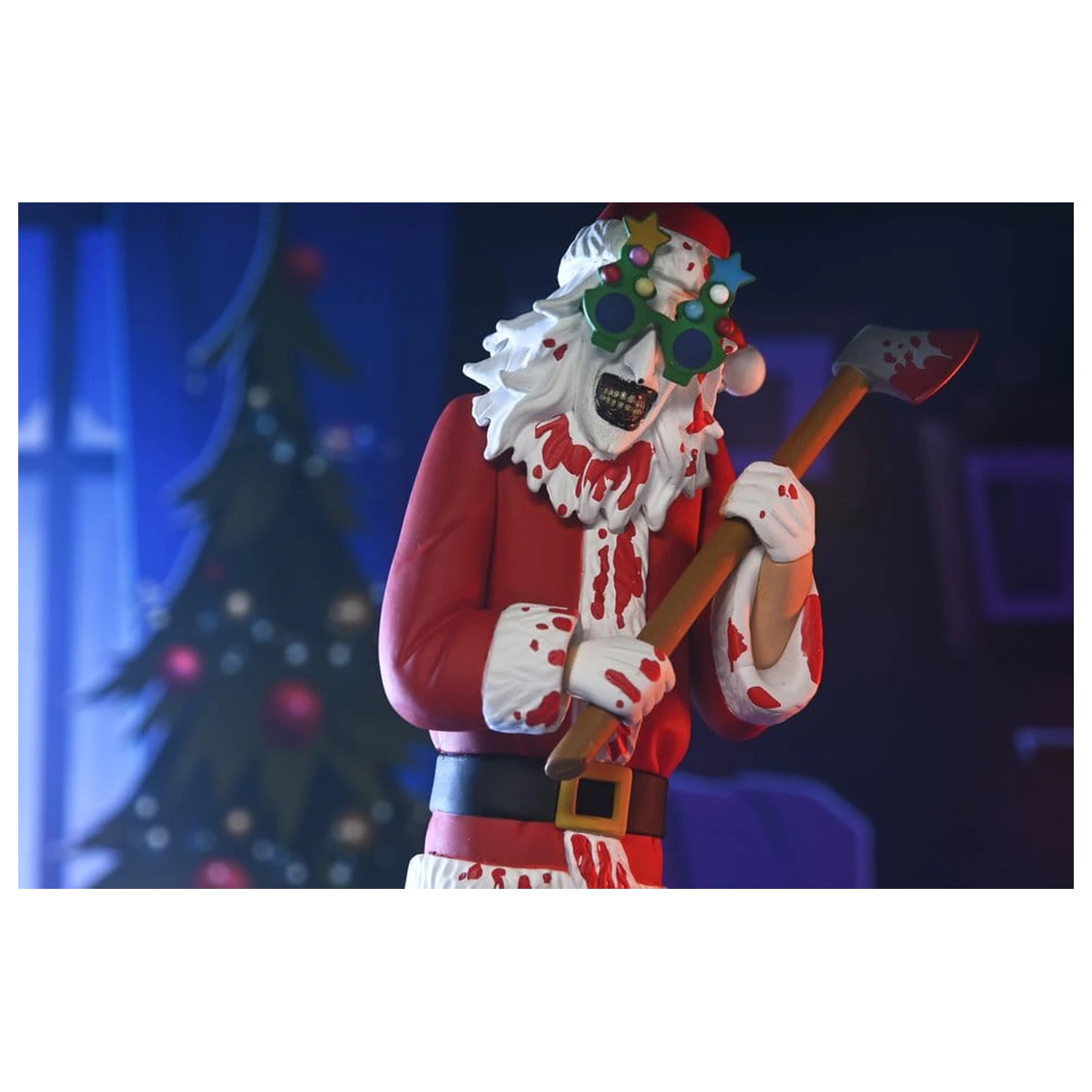 Terrifier 3 Toony Terrors Action Figure Santa Suit Art the Clown (Bloody Version) 15 cm poza produsului