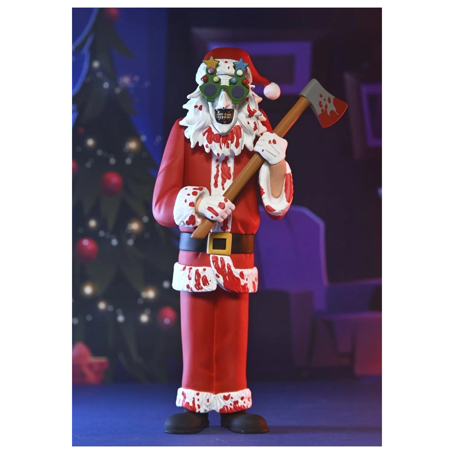 Terrifier 3 Toony Terrors Action Figure Santa Suit Art the Clown (Bloody Version) 15 cm poza produsului