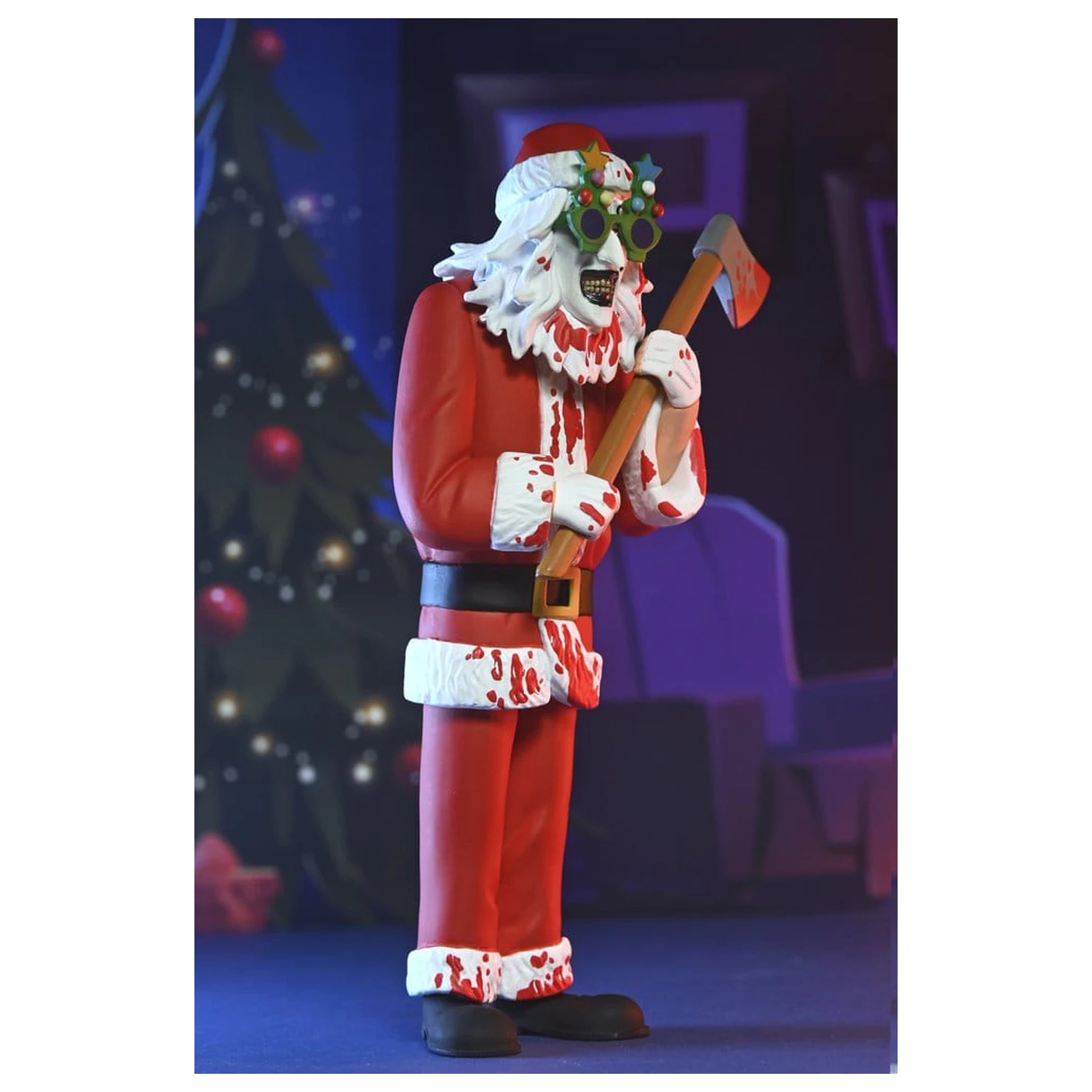 Terrifier 3 Toony Terrors Action Figure Santa Suit Art the Clown (Bloody Version) 15 cm poza produsului