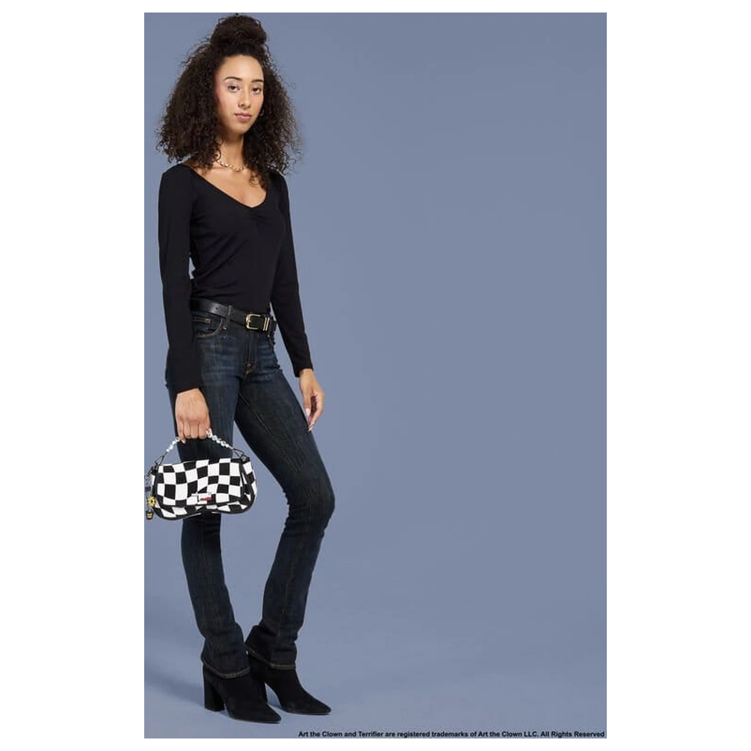 Geantă crossbody Terrifier by Loungefly Crossbody Bag Art the Clown Checkered poza produsului