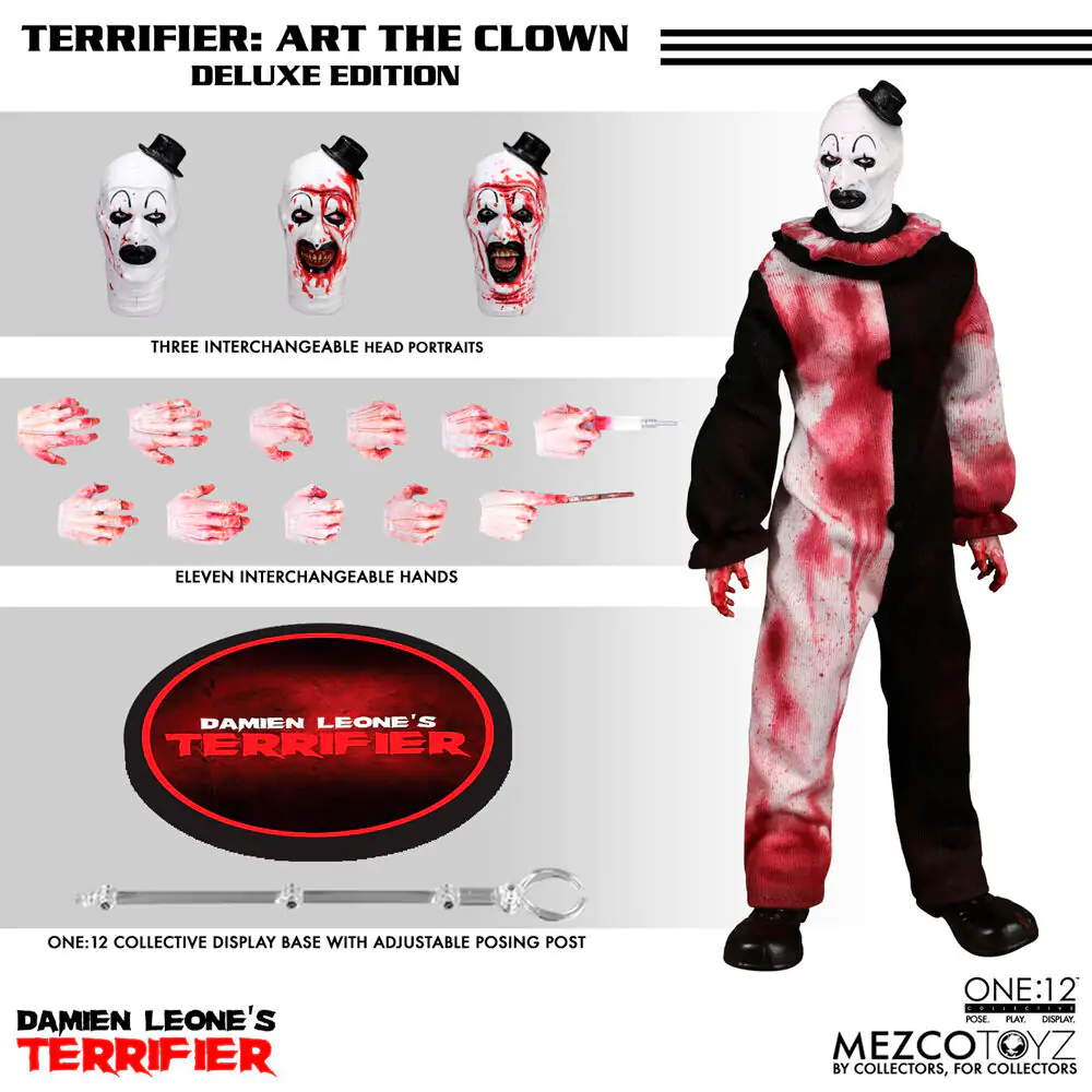 Terrifier One:12 Art the Clown figurină 18cm poza produsului