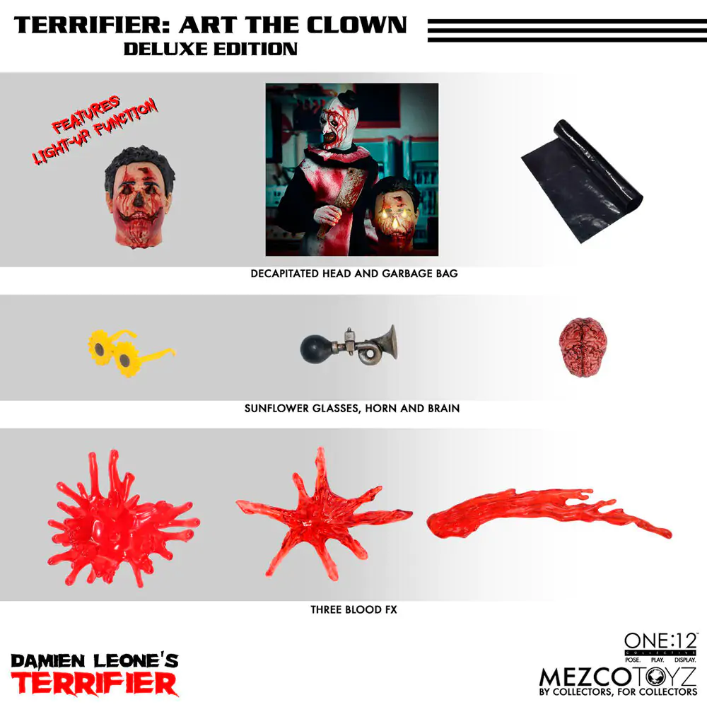 Terrifier One:12 Art the Clown figurină 18cm poza produsului