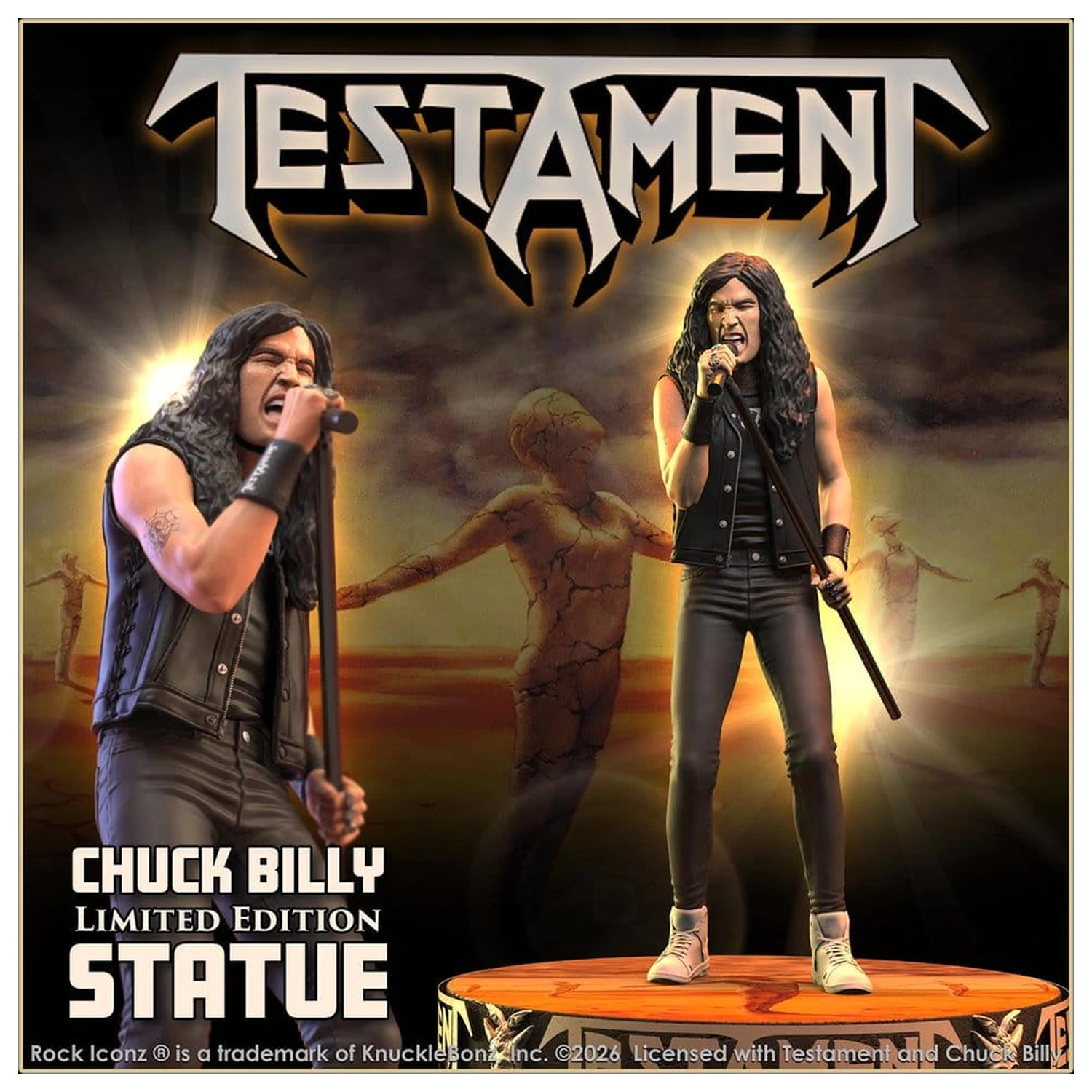 Testament Rock Iconz Statuie Chuck Billy 22 cm poza produsului