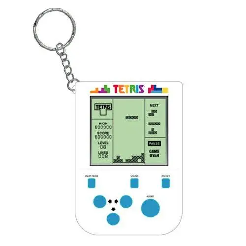 Breloc Mini Consolă Retro Portabilă Joc Video Tetris poza produsului