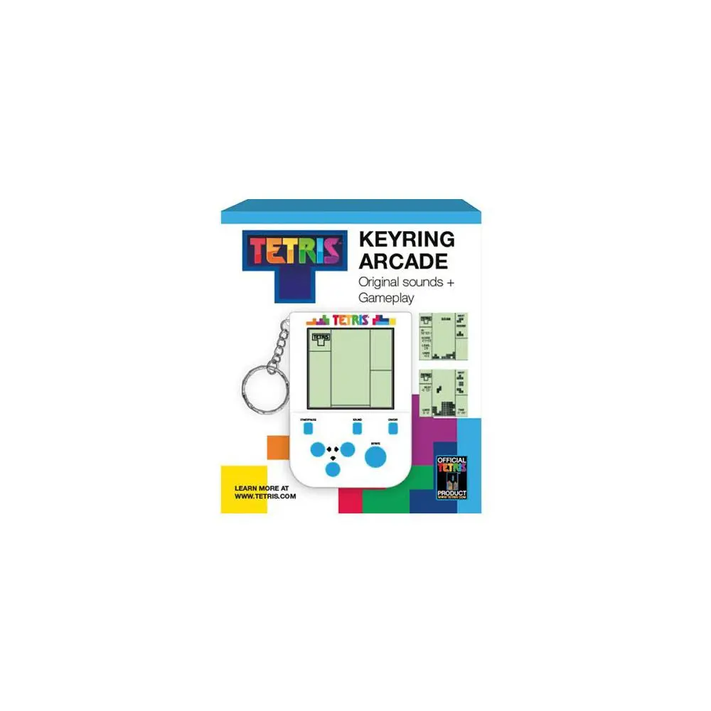 Breloc Mini Consolă Retro Portabilă Joc Video Tetris poza produsului