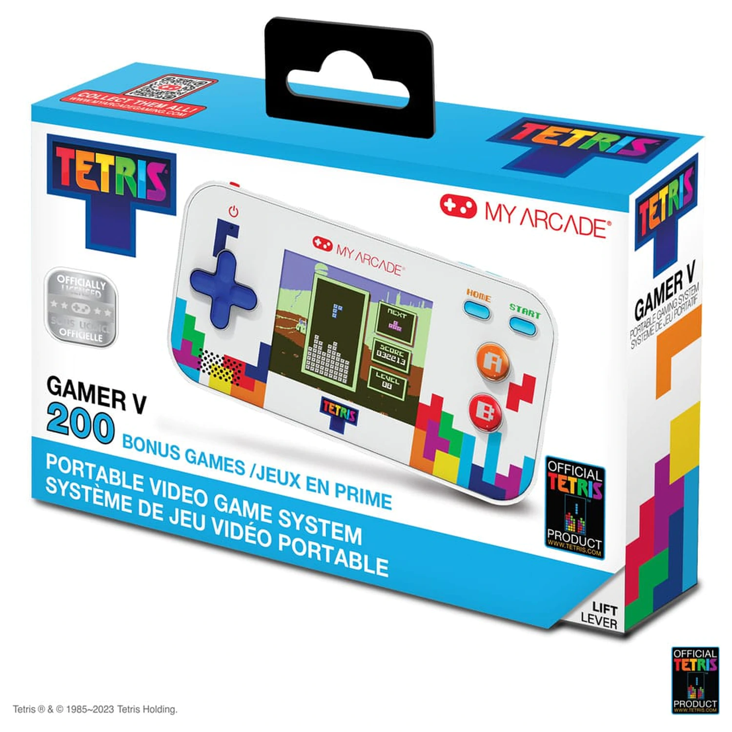 Tetris Portable Sistem de jocuri video Gamer V poza produsului