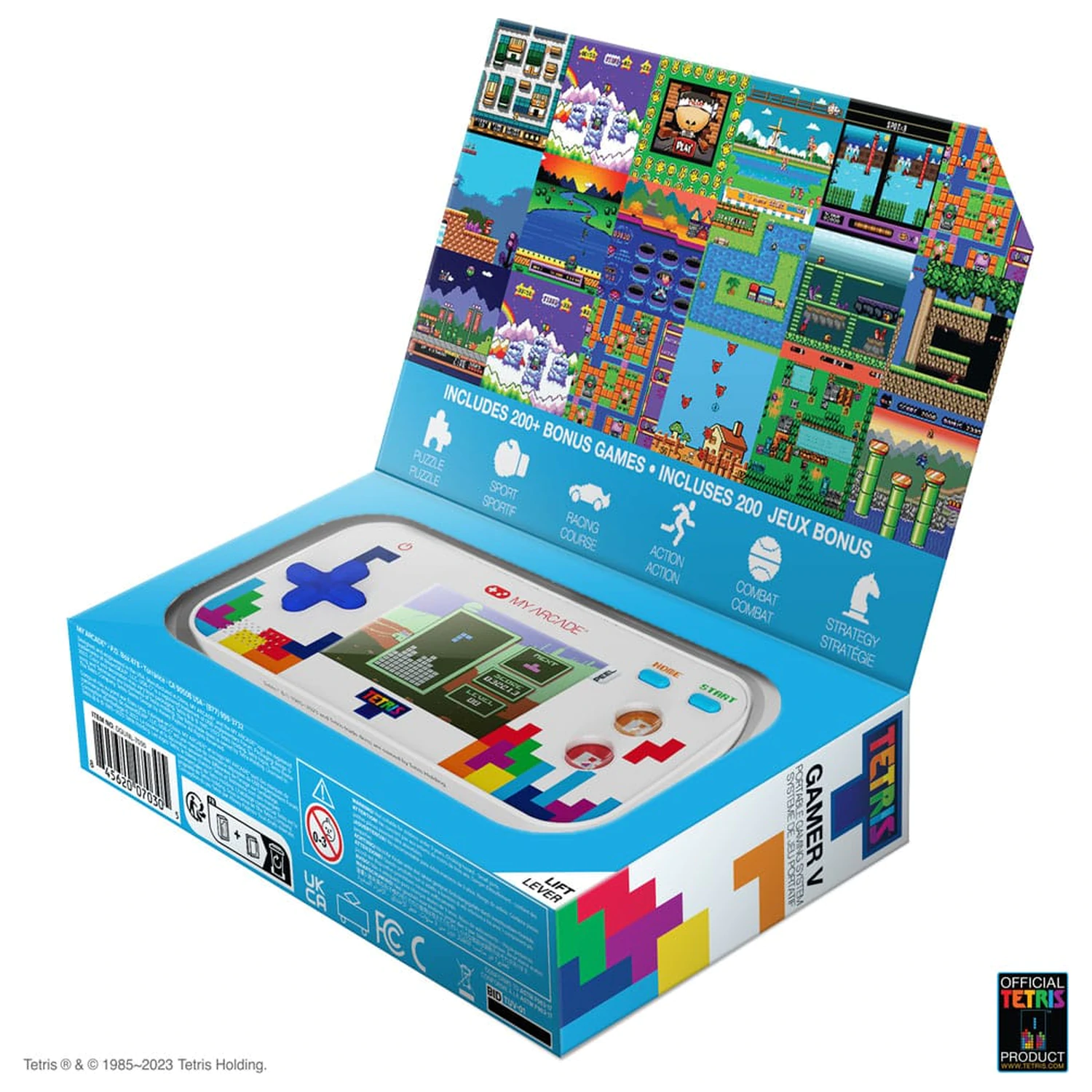 Tetris Portable Sistem de jocuri video Gamer V poza produsului