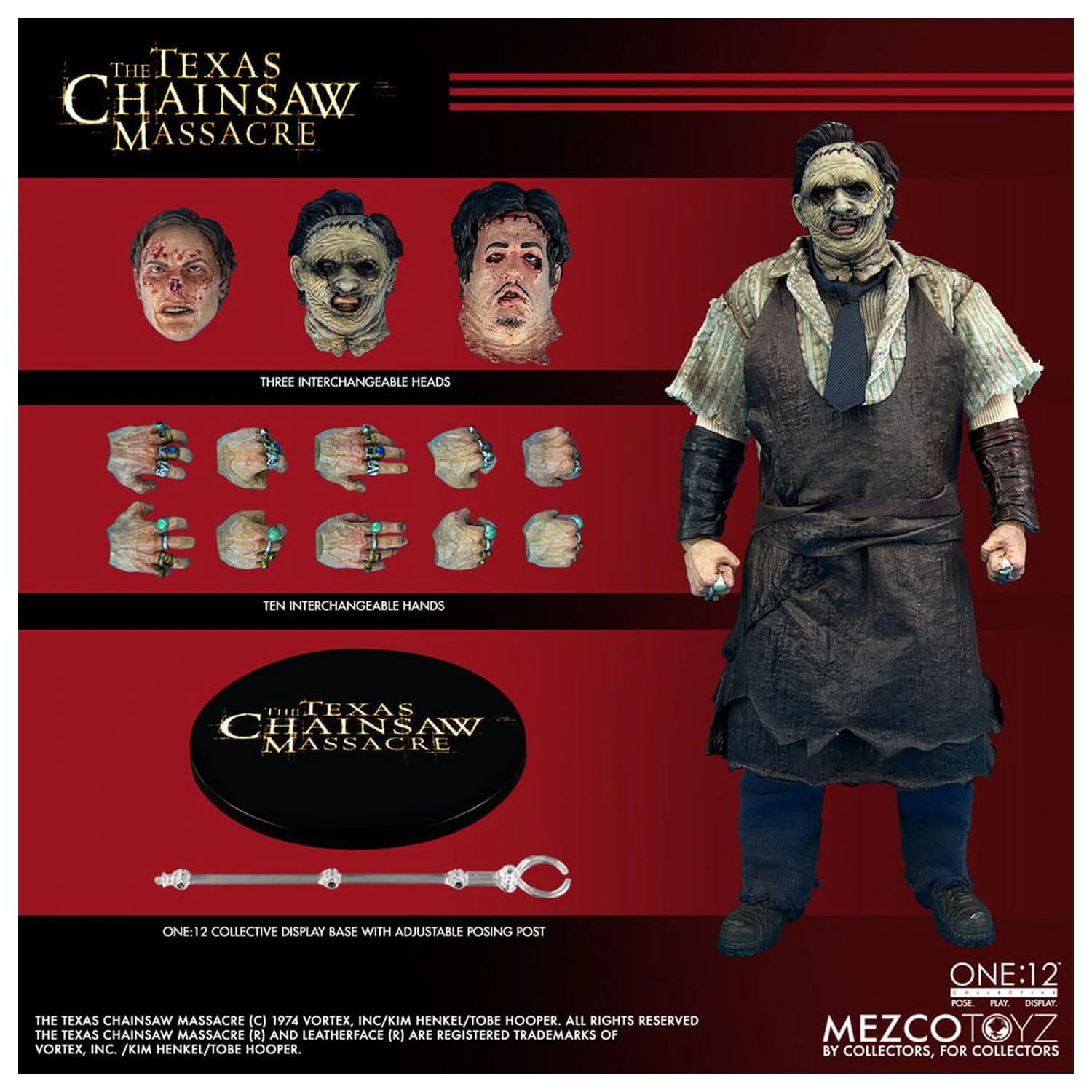 Texas Chainsaw Massacre (2003) figurină de acțiune 1/12 Leatherface 17 cm poza produsului