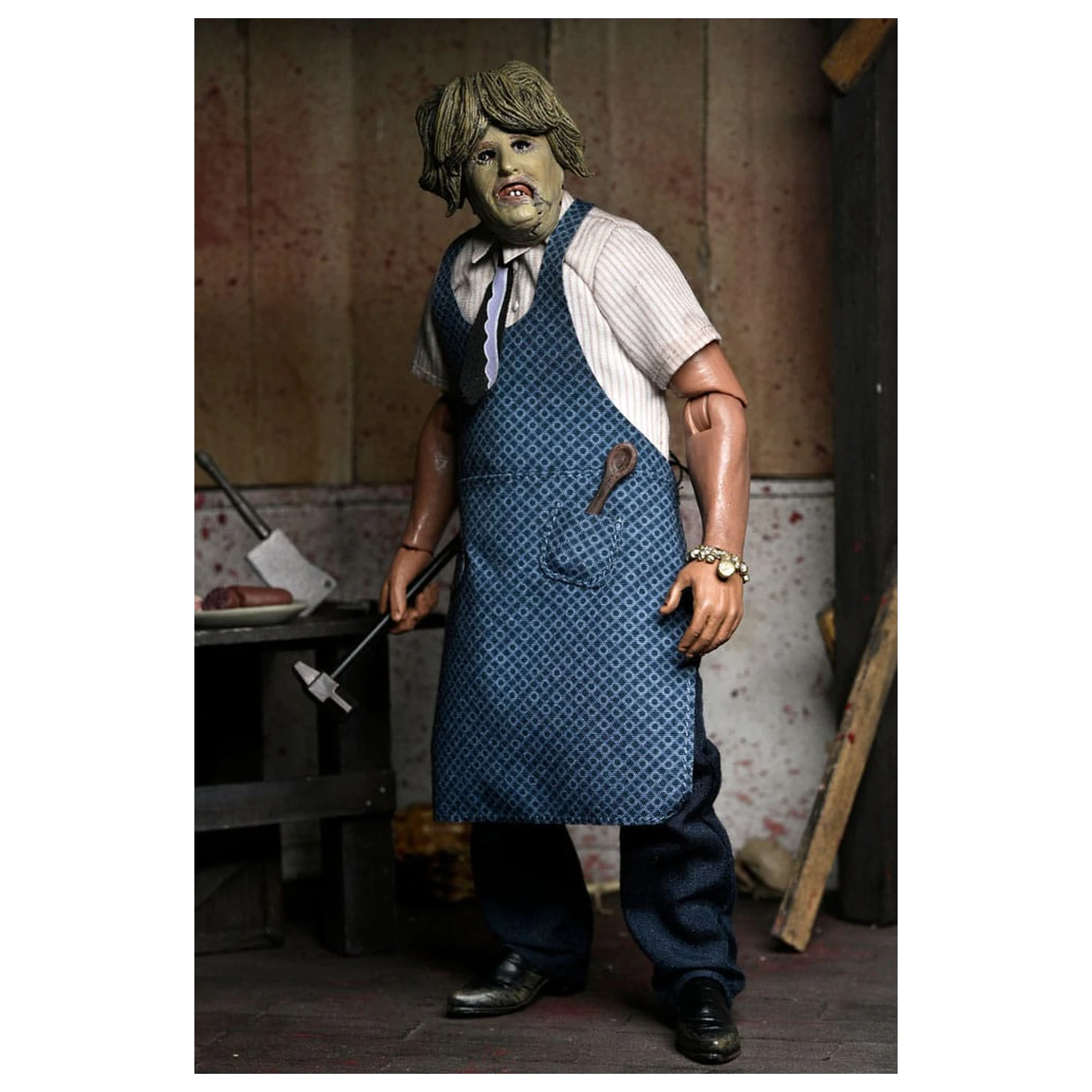 Texas Chainsaw Massacre Clothed figurina de actiune Leatherface with Old Lady Mask 20 cm poza produsului