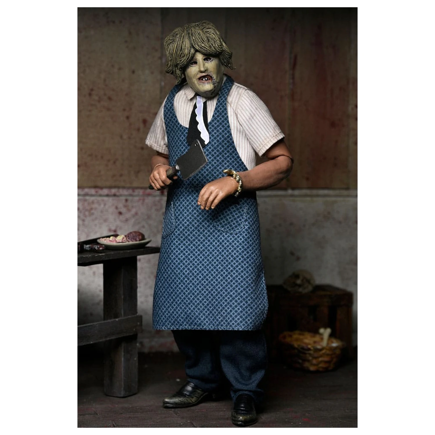 Texas Chainsaw Massacre Clothed figurina de actiune Leatherface with Old Lady Mask 20 cm poza produsului