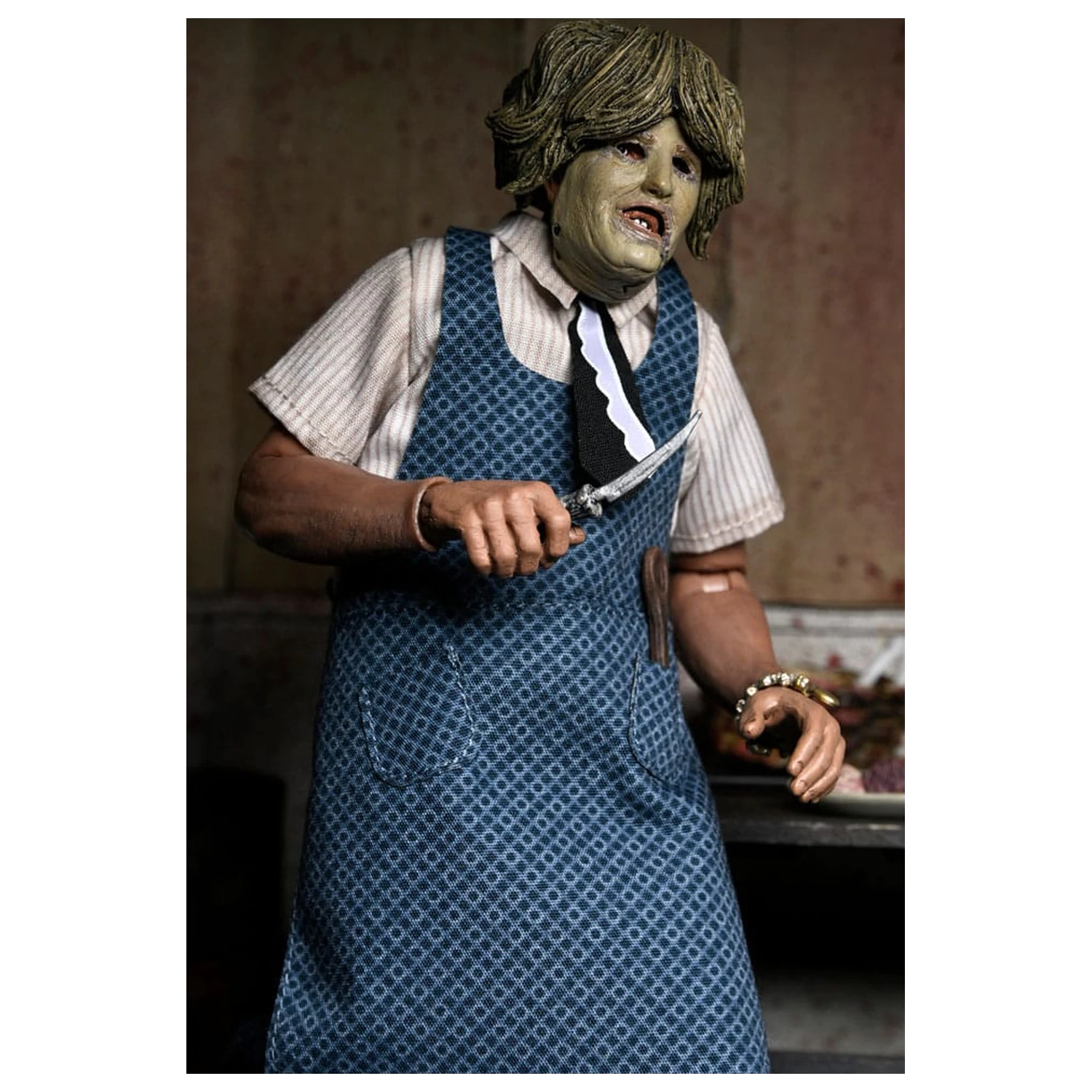 Texas Chainsaw Massacre Clothed figurina de actiune Leatherface with Old Lady Mask 20 cm poza produsului