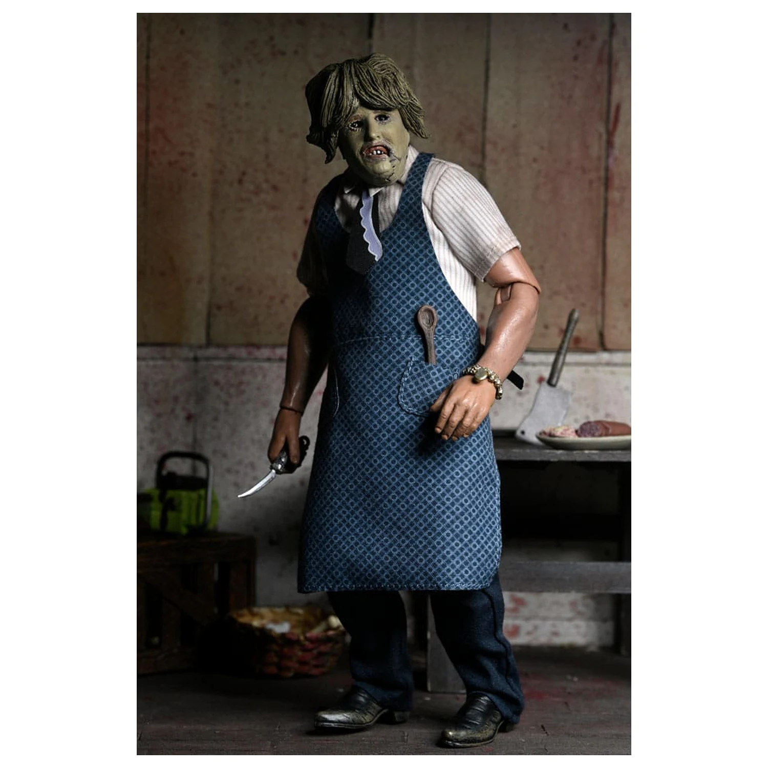 Texas Chainsaw Massacre Clothed figurina de actiune Leatherface with Old Lady Mask 20 cm poza produsului