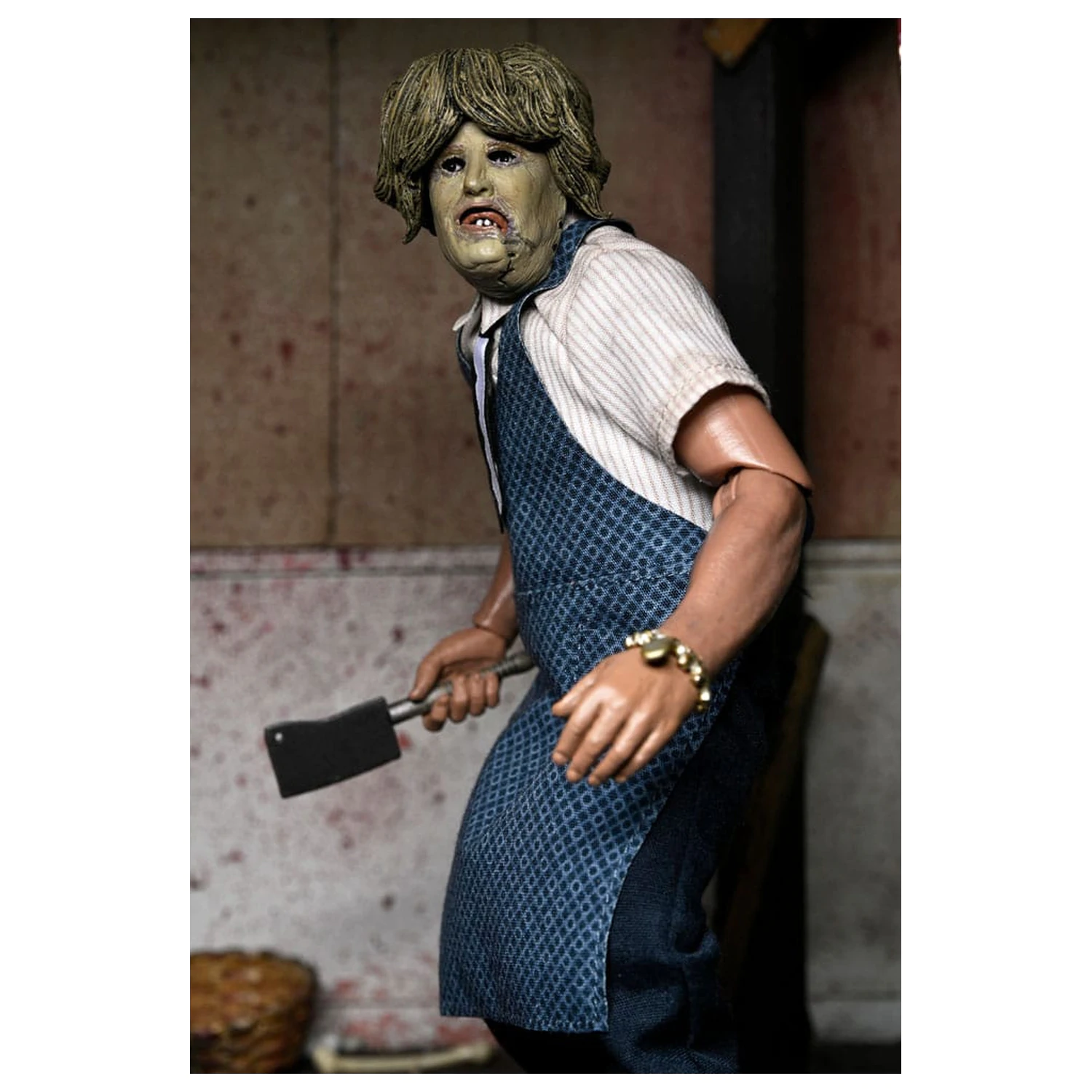 Texas Chainsaw Massacre Clothed figurina de actiune Leatherface with Old Lady Mask 20 cm poza produsului