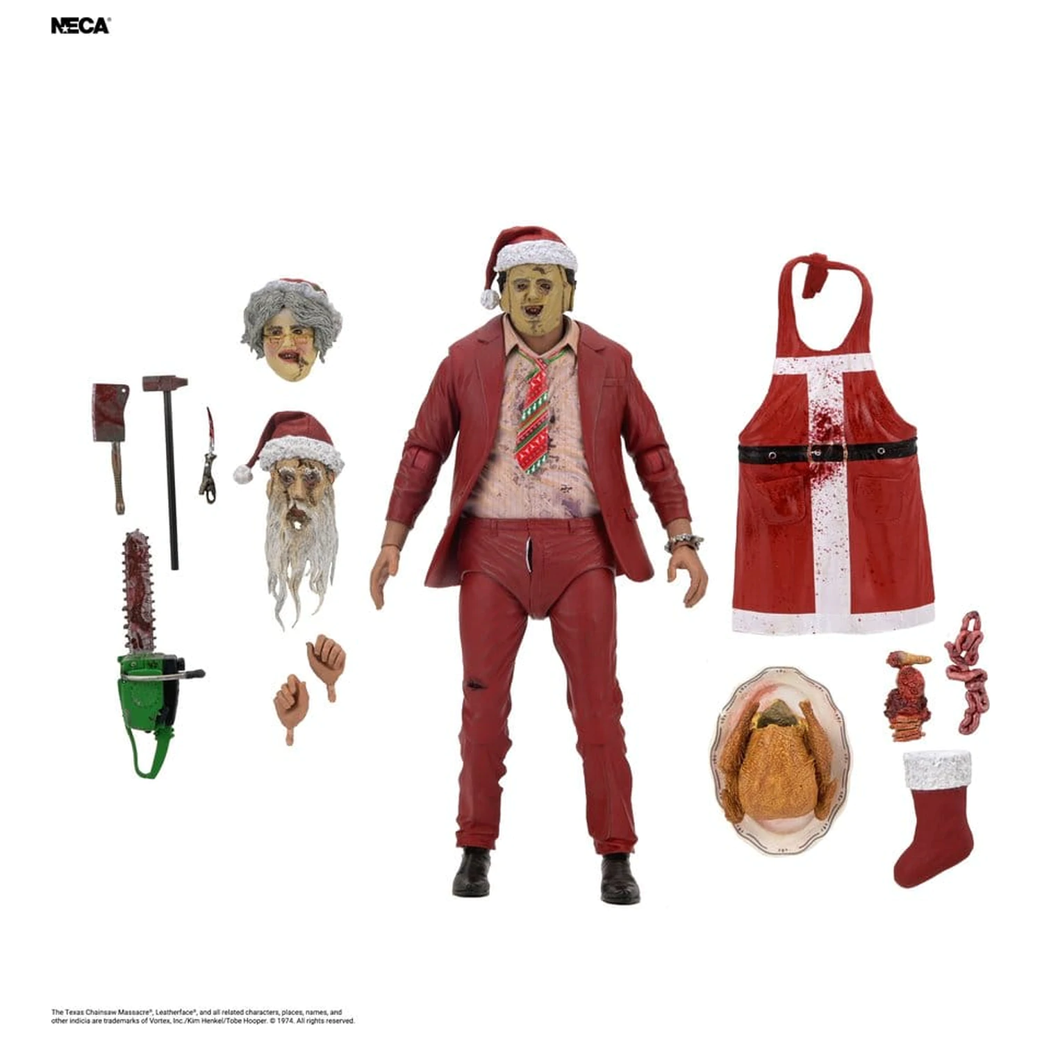 Texas Chainsaw Massacre Ultimate Action Figura Santa Leatherface 18 cm poza produsului