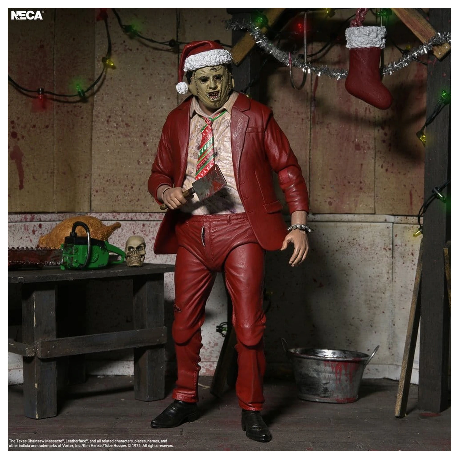 Texas Chainsaw Massacre Ultimate Action Figura Santa Leatherface 18 cm poza produsului