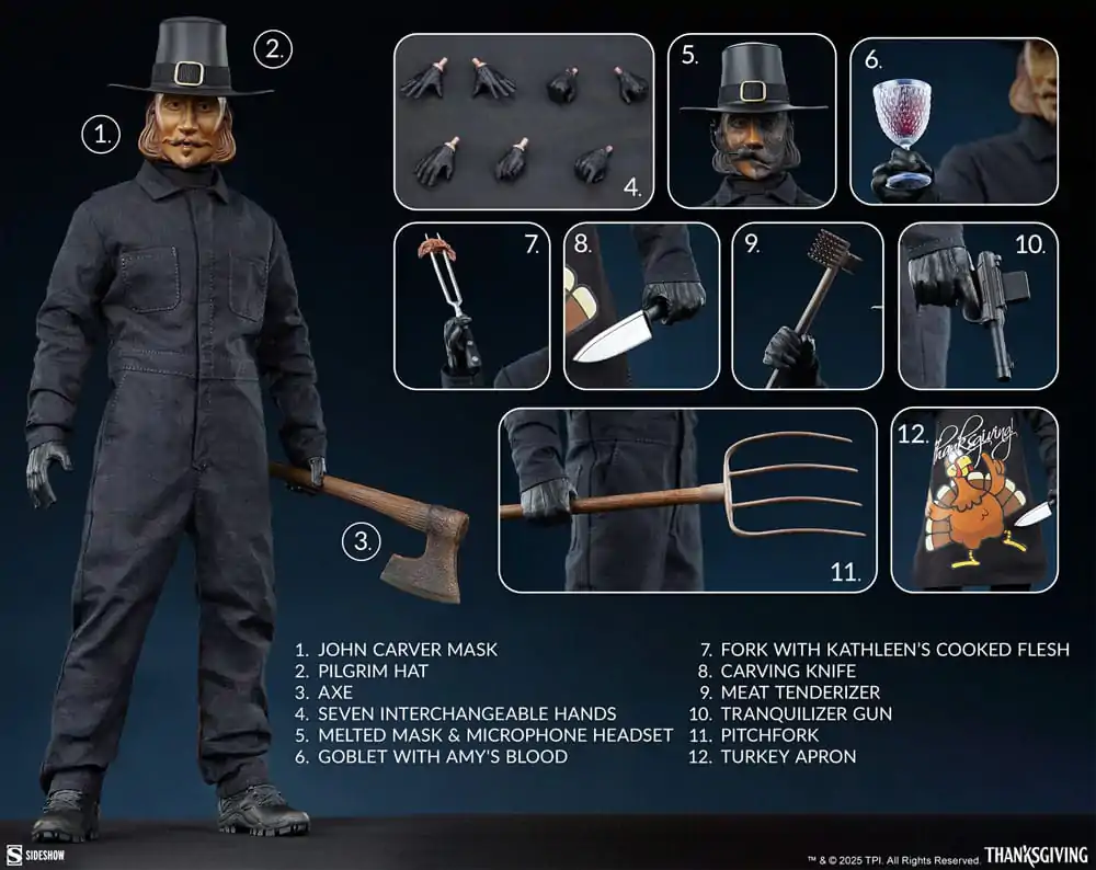 Thanksgiving Figurină de acțiune 1/6 John Carver 30 cm poza produsului