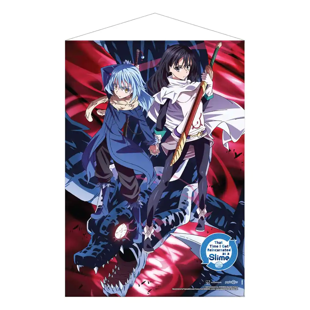 That Time I Got Reincarnated as a Slime Wallscroll Rimuru, Shizue and Veldora The Storm Dragon 50 x 70 cm poza produsului