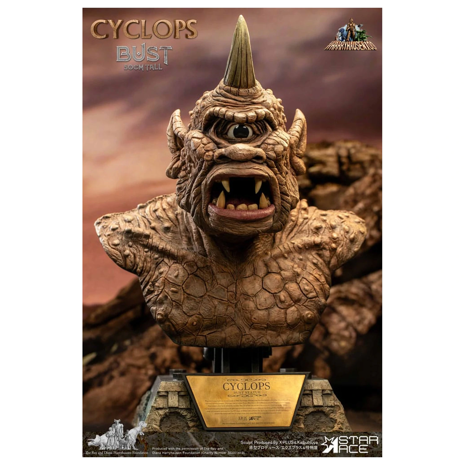 The 7th Voyage of Sinbad Bust Ray Harryhausen's Cyclops 50 cm poza produsului