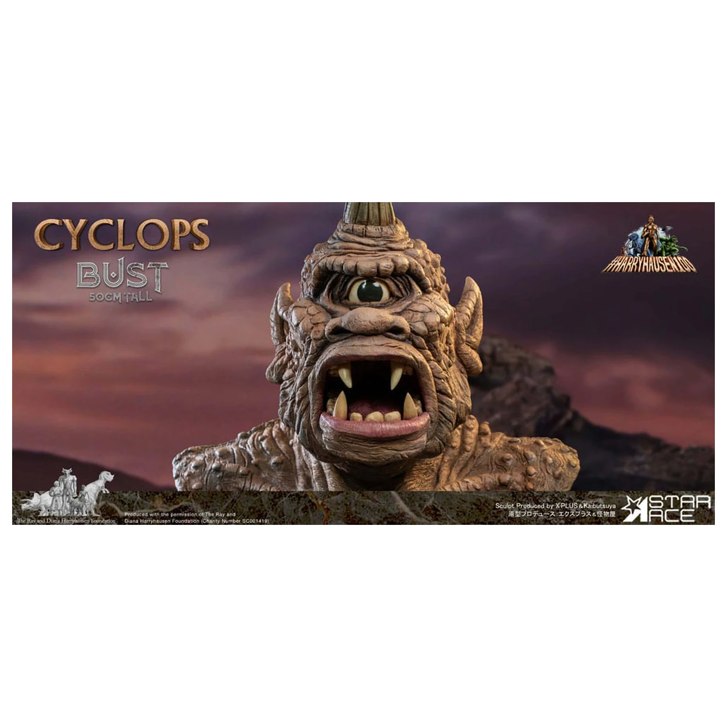 The 7th Voyage of Sinbad Bust Ray Harryhausen's Cyclops 50 cm poza produsului