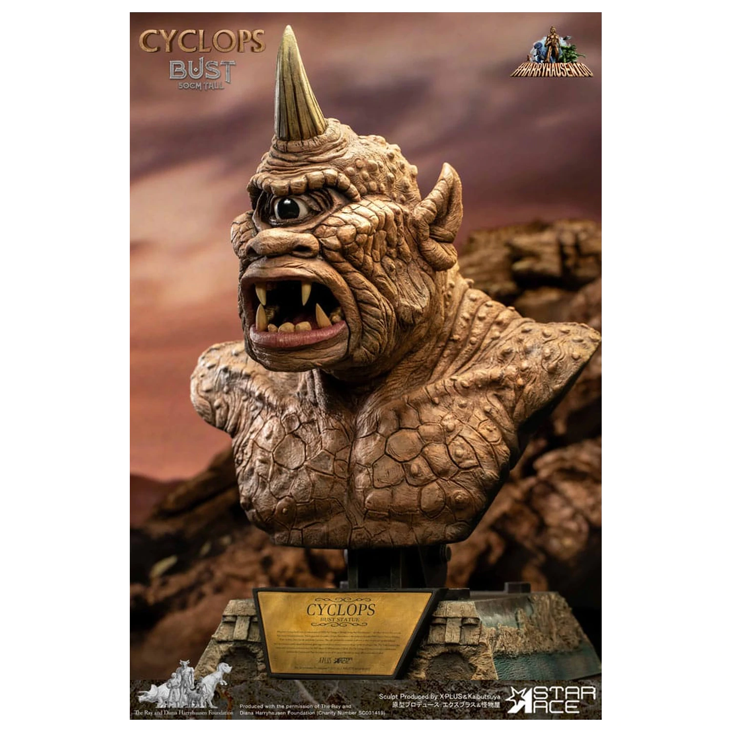 The 7th Voyage of Sinbad Bust Ray Harryhausen's Cyclops 50 cm poza produsului
