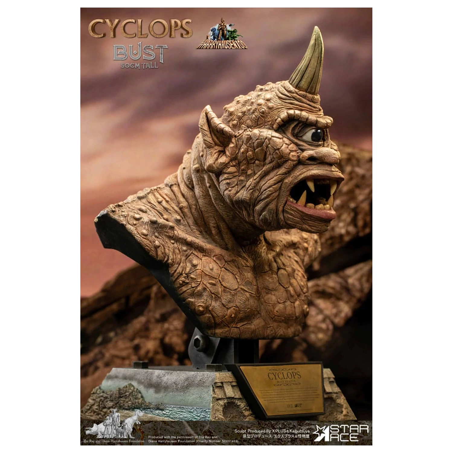 The 7th Voyage of Sinbad Bust Ray Harryhausen's Cyclops 50 cm poza produsului