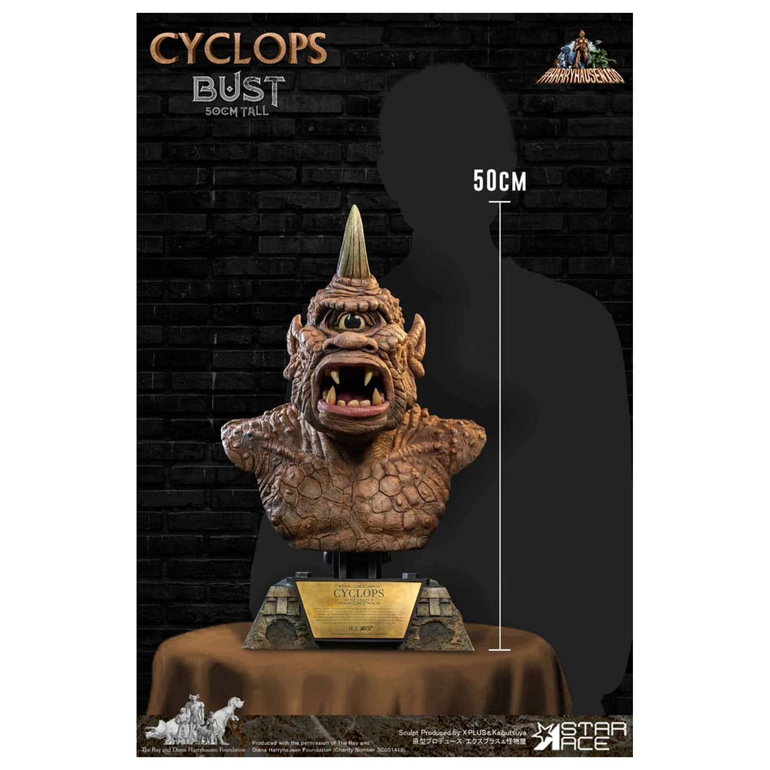 The 7th Voyage of Sinbad Bust Ray Harryhausen's Cyclops 50 cm poza produsului
