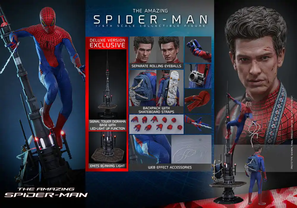 The Amazing Spider-Man Movie Masterpiece Figurină de Acțiune 1/6 Spider-Man (Deluxe Version) 30 cm poza produsului