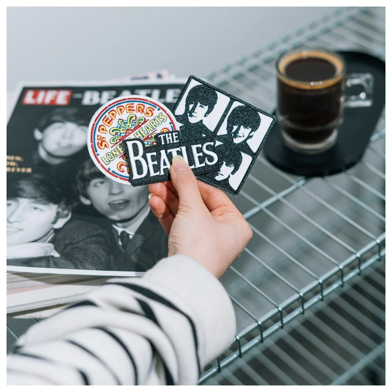 The Beatles set de 3 patch-uri poza produsului