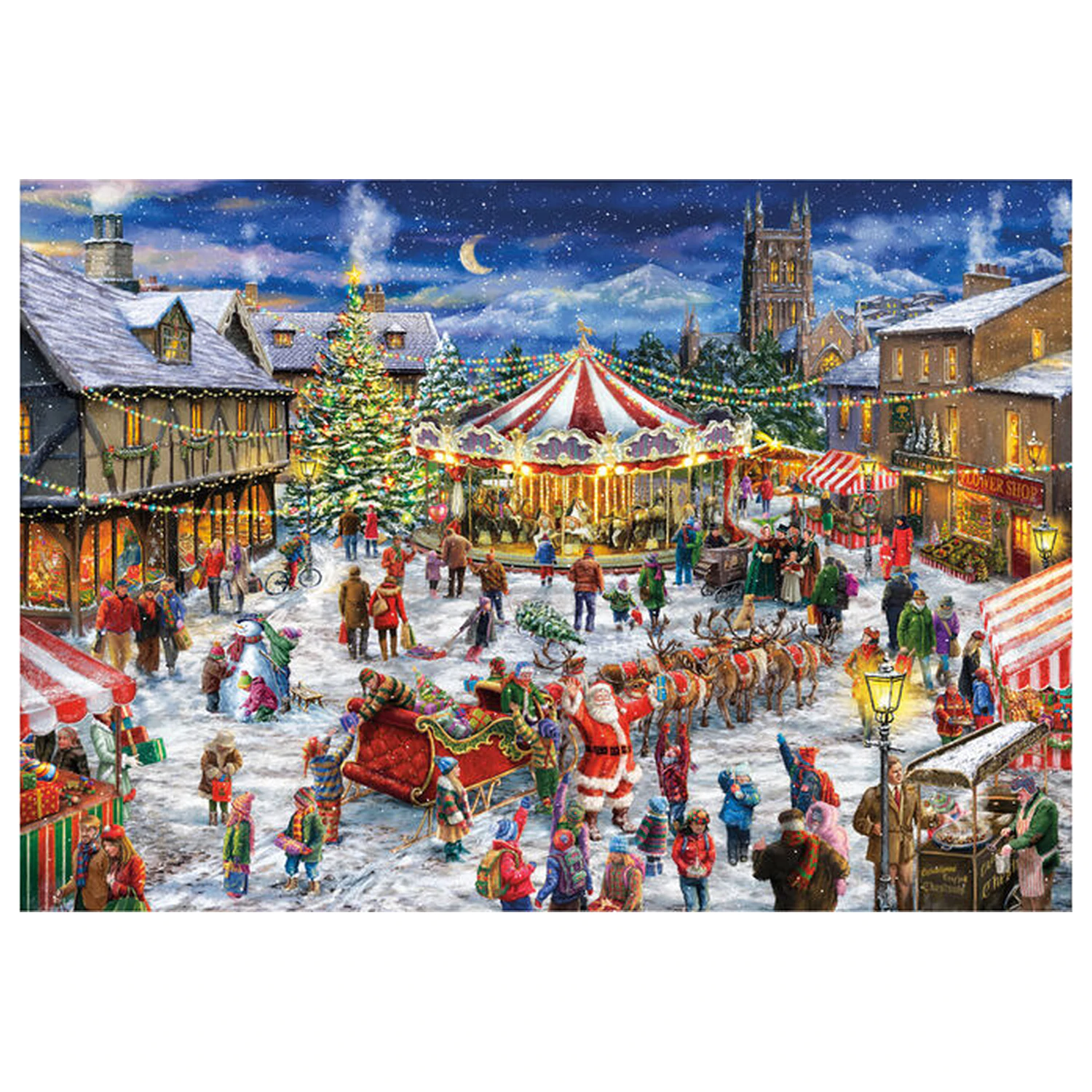 The Christmas Fair puzzle 500 piese poza produsului