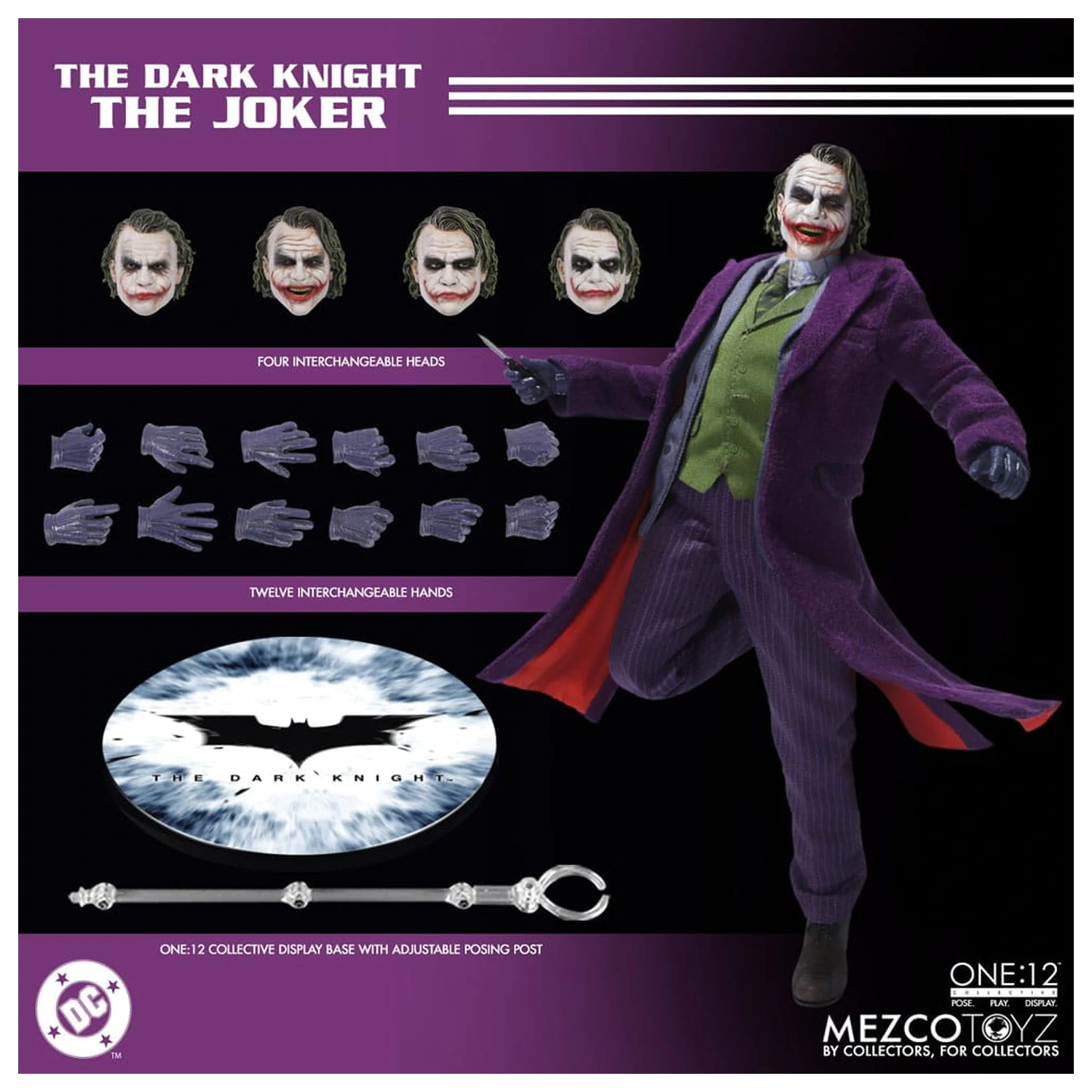 The Dark Knight Figurina de actiune 1/12 Joker 17 cm poza produsului