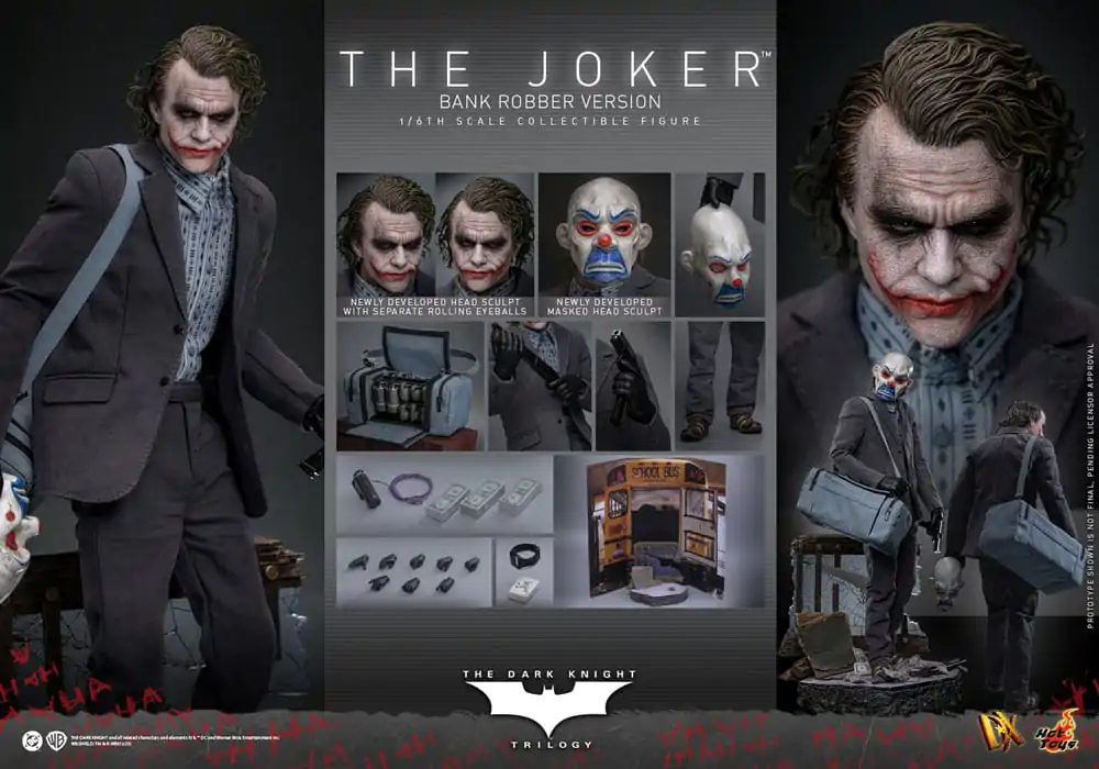 The Dark Knight DX Figurina de actiune 1/6 The Joker (Bank Robber Version) 30 cm poza produsului
