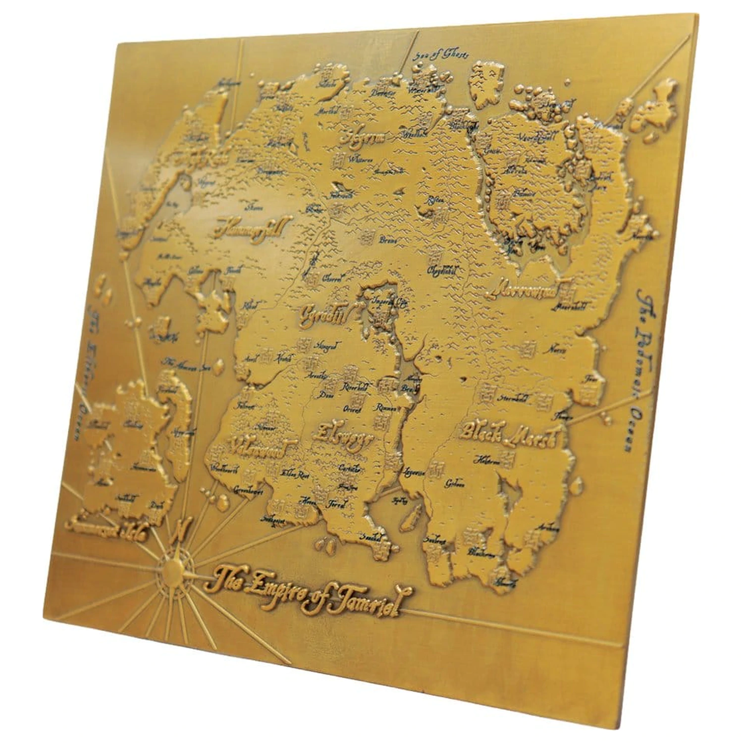 The Elder Scrolls Replica Harta Metalica Tamriel Editie Limitata 15 x 13 cm poza produsului