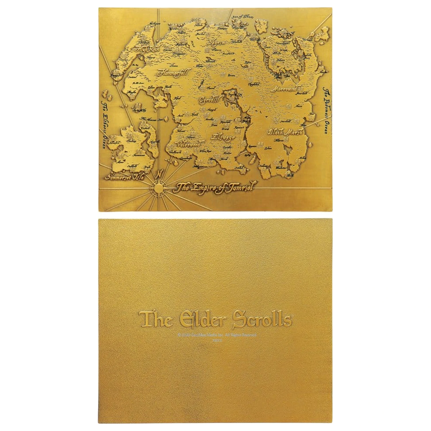 The Elder Scrolls Replica Harta Metalica Tamriel Editie Limitata 15 x 13 cm poza produsului
