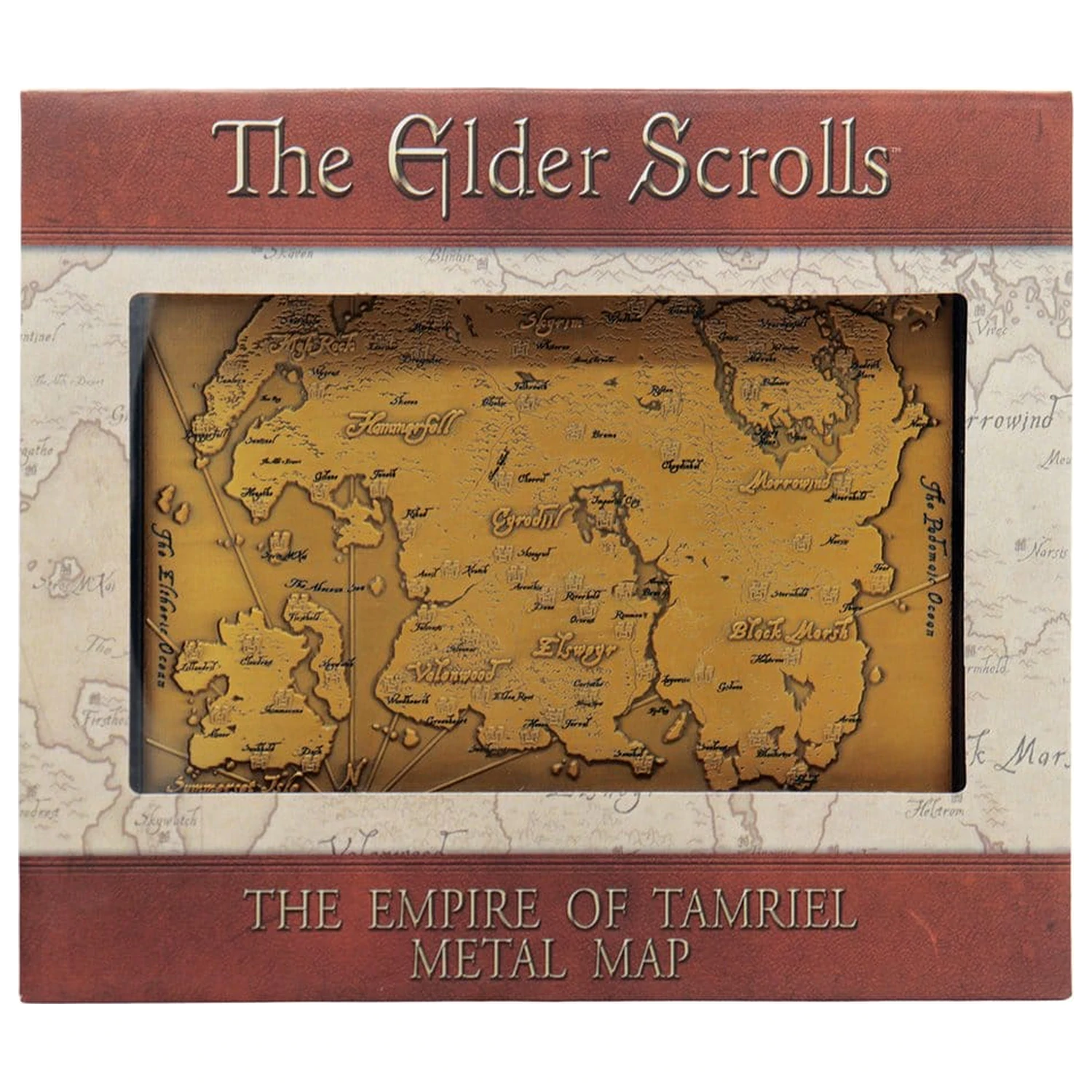 The Elder Scrolls Replica Harta Metalica Tamriel Editie Limitata 15 x 13 cm poza produsului