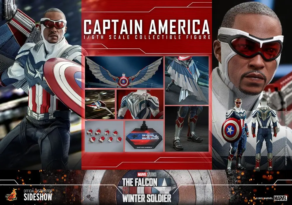 Figurină Acțiune The Falcon and The Winter Soldier 1/6 Captain America 30 cm poza produsului