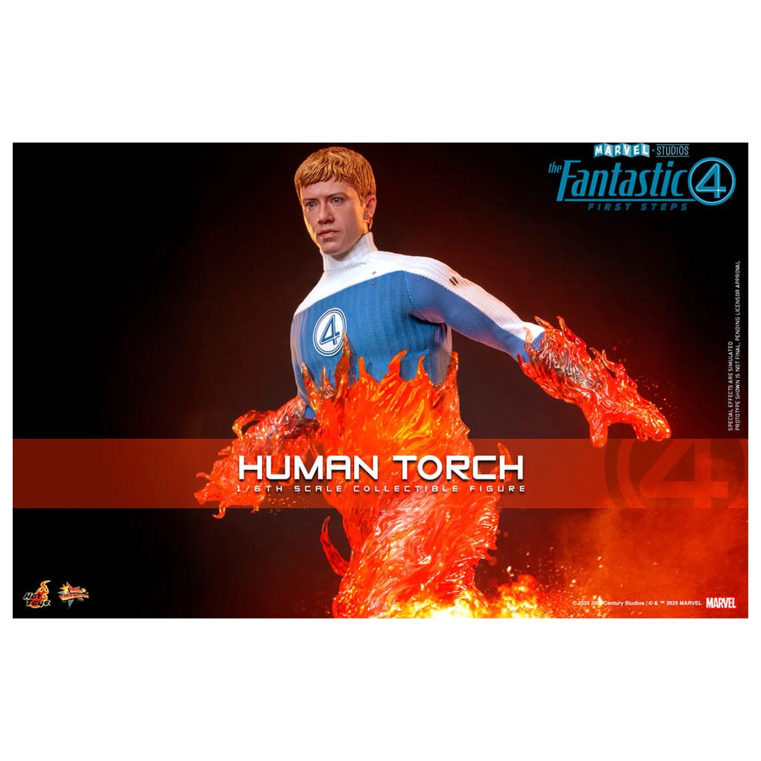 The Fantastic Four: First Steps Movie Masterpiece Figurina articulata 1/6 Human Torch 30 cm poza produsului