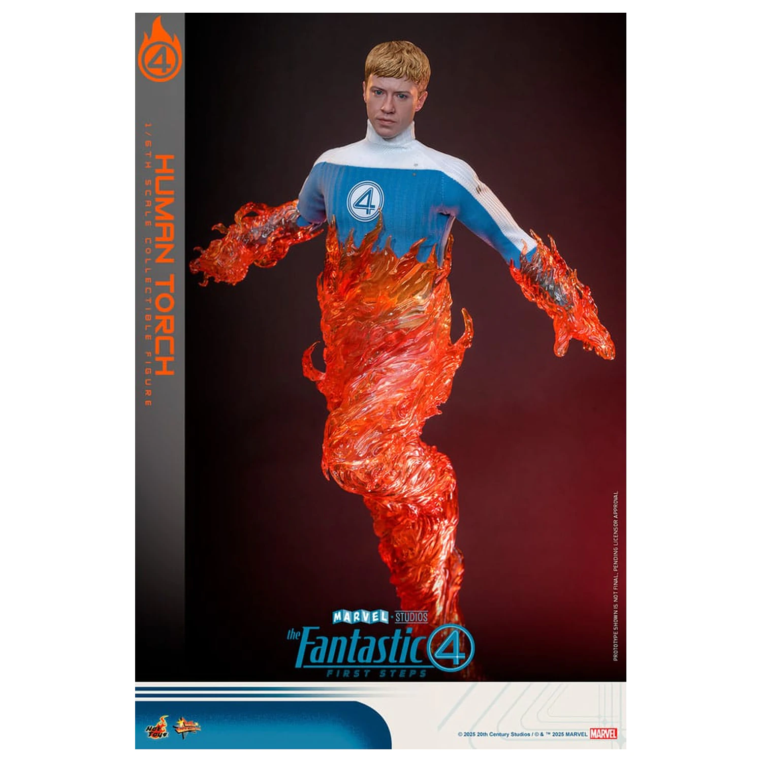 The Fantastic Four: First Steps Movie Masterpiece Figurina articulata 1/6 Human Torch 30 cm poza produsului