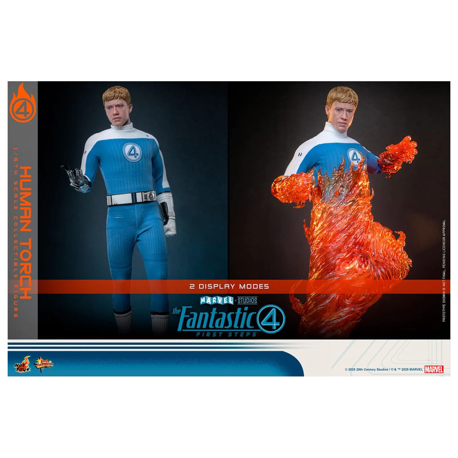 The Fantastic Four: First Steps Movie Masterpiece Figurina articulata 1/6 Human Torch 30 cm poza produsului